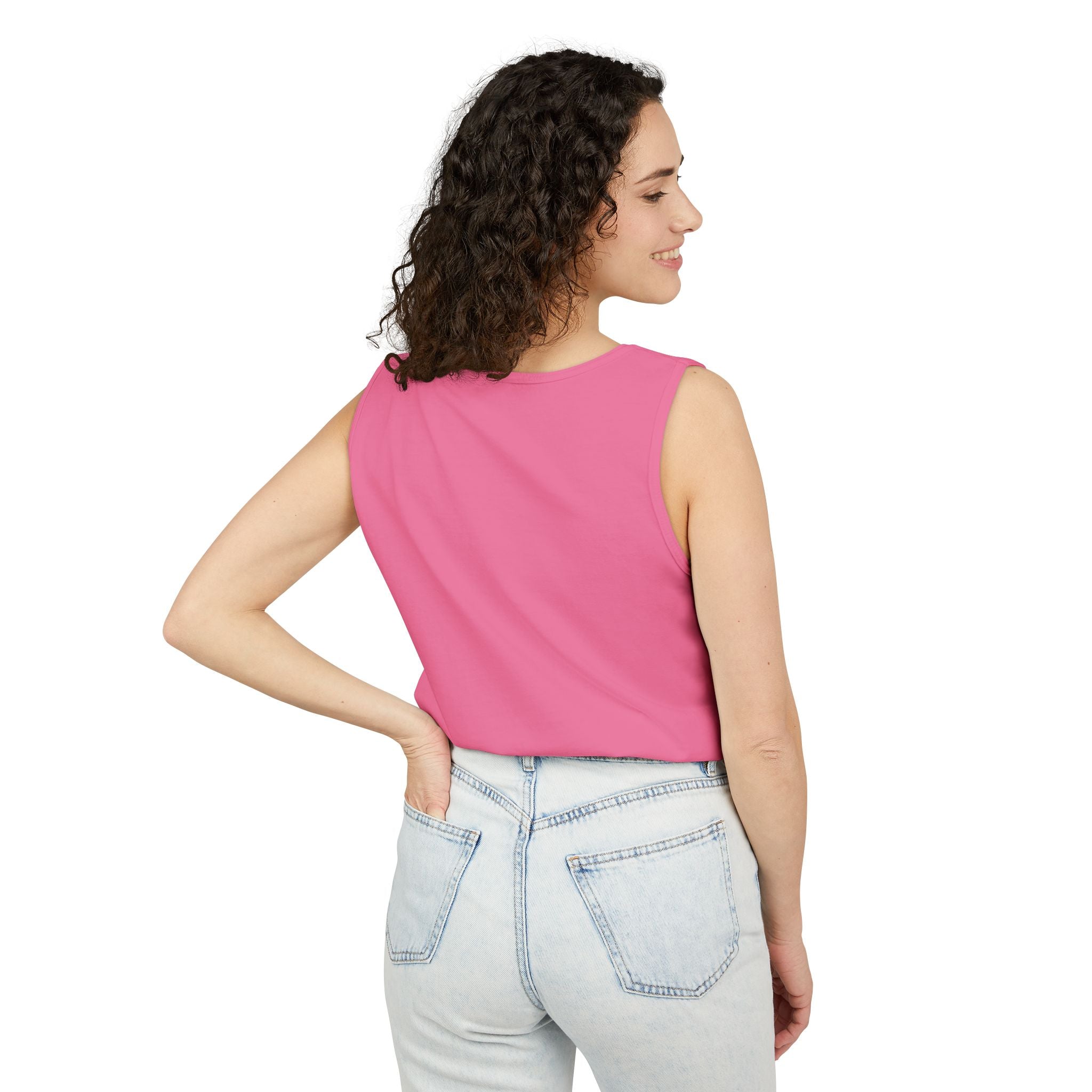 Fine Ish Loading Tank Top — Tropical Pin-Up Workout Graphic Tank