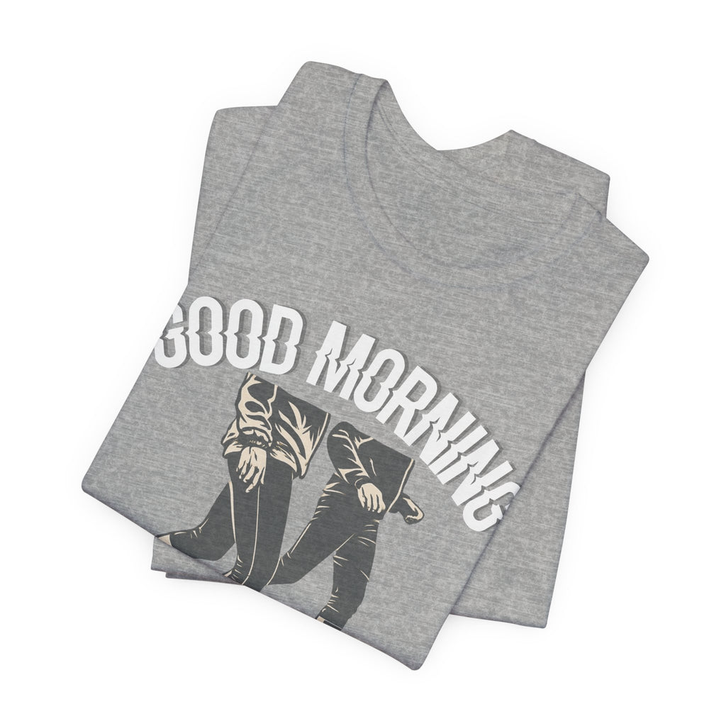 Good Morning Walk Tee — Retro Walking Graphic T-Shirt for Fitness & Morning Strolls