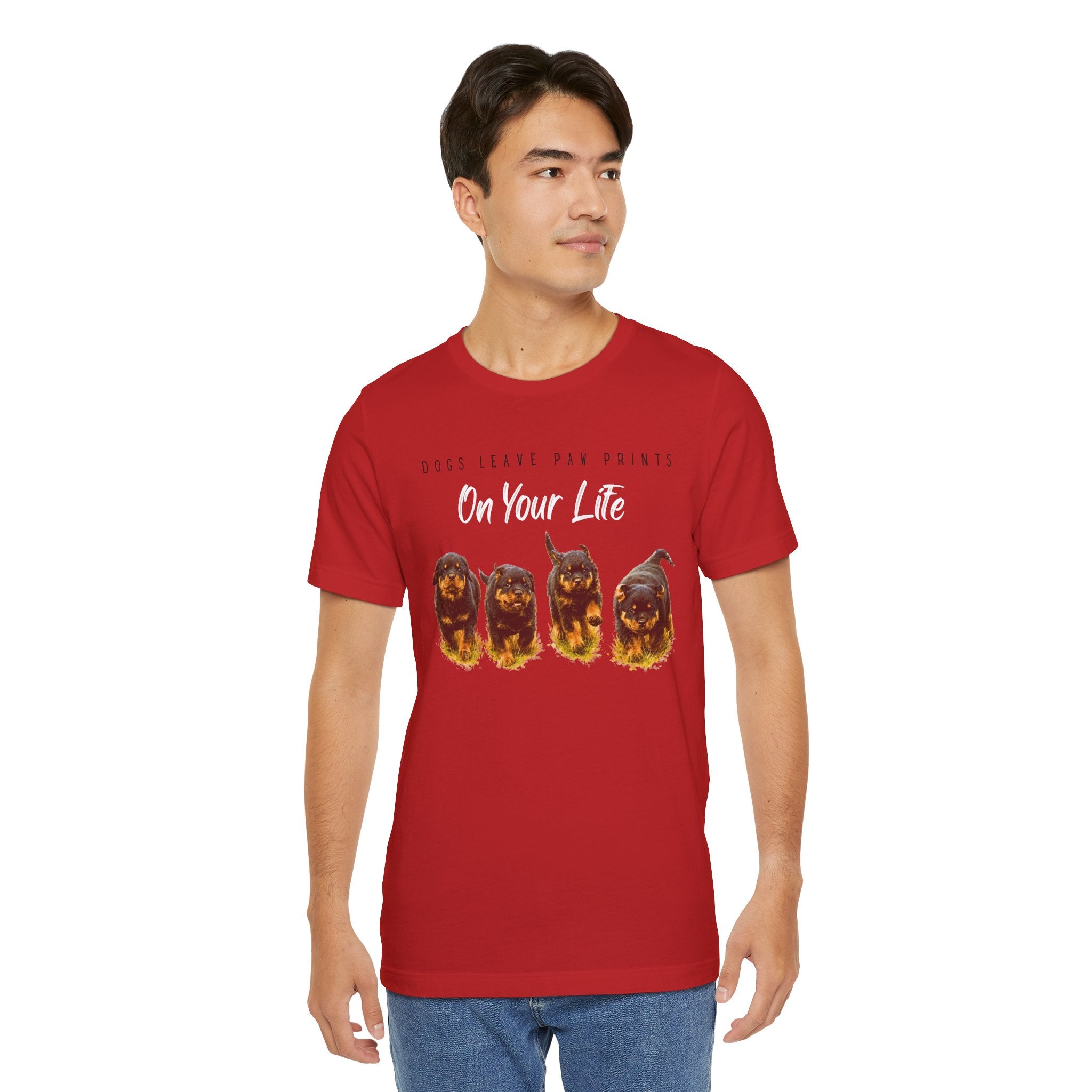 "Dogs Leave Paw Prints on Your Life" Puppies Tee Shirt