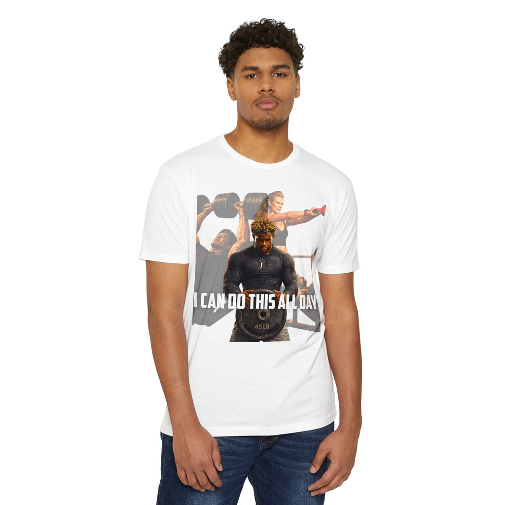 Workout T-Shirt — "I Can Do This All Day" Motivational Gym Tee