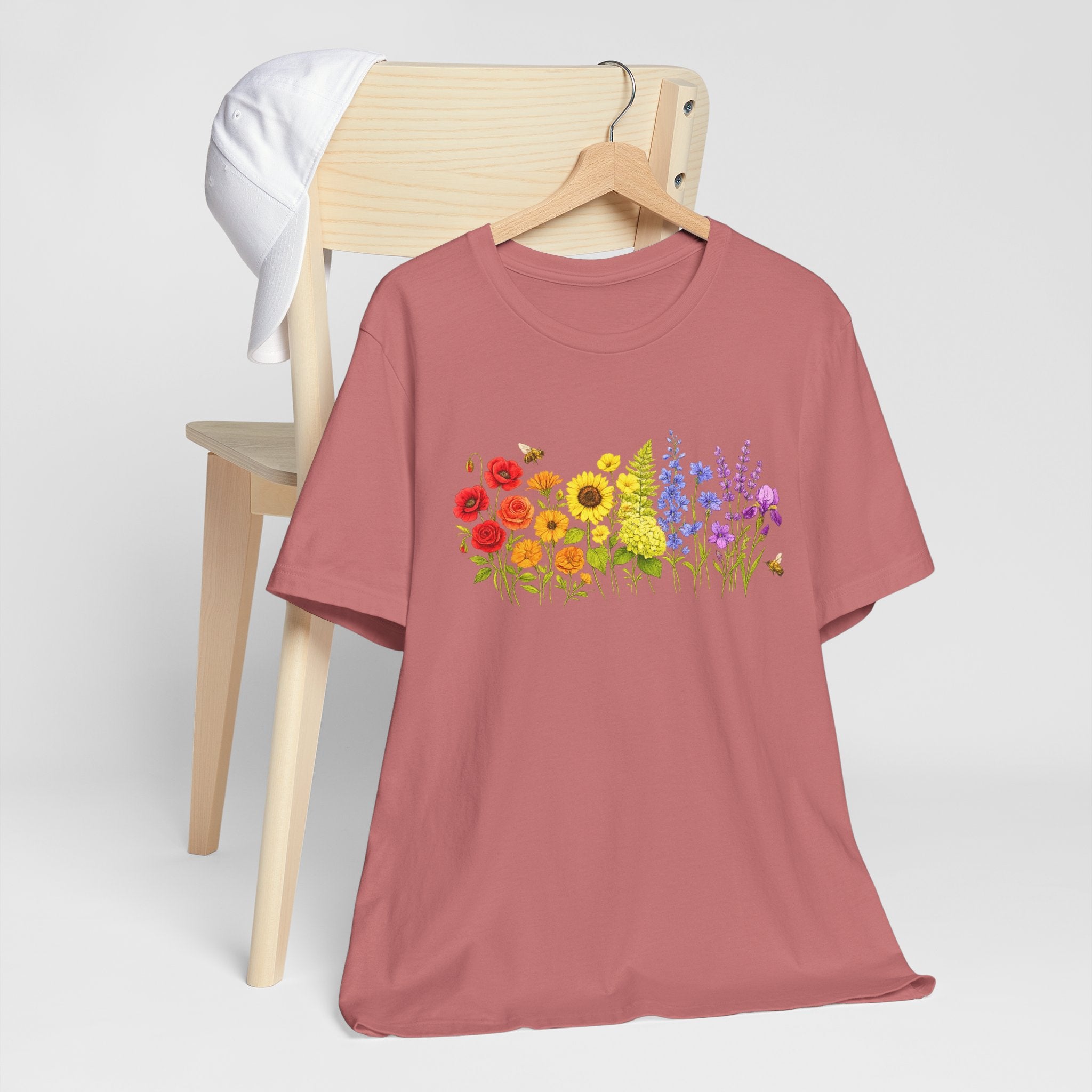 Wildflower Row Floral Garden Graphic T-Shirt