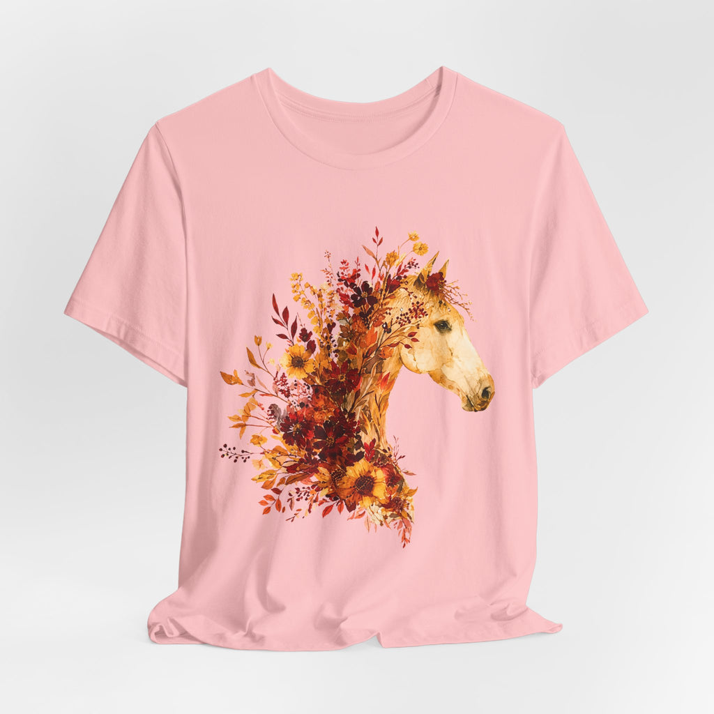 Autumn Sunflower Horse Graphic T-Shirt