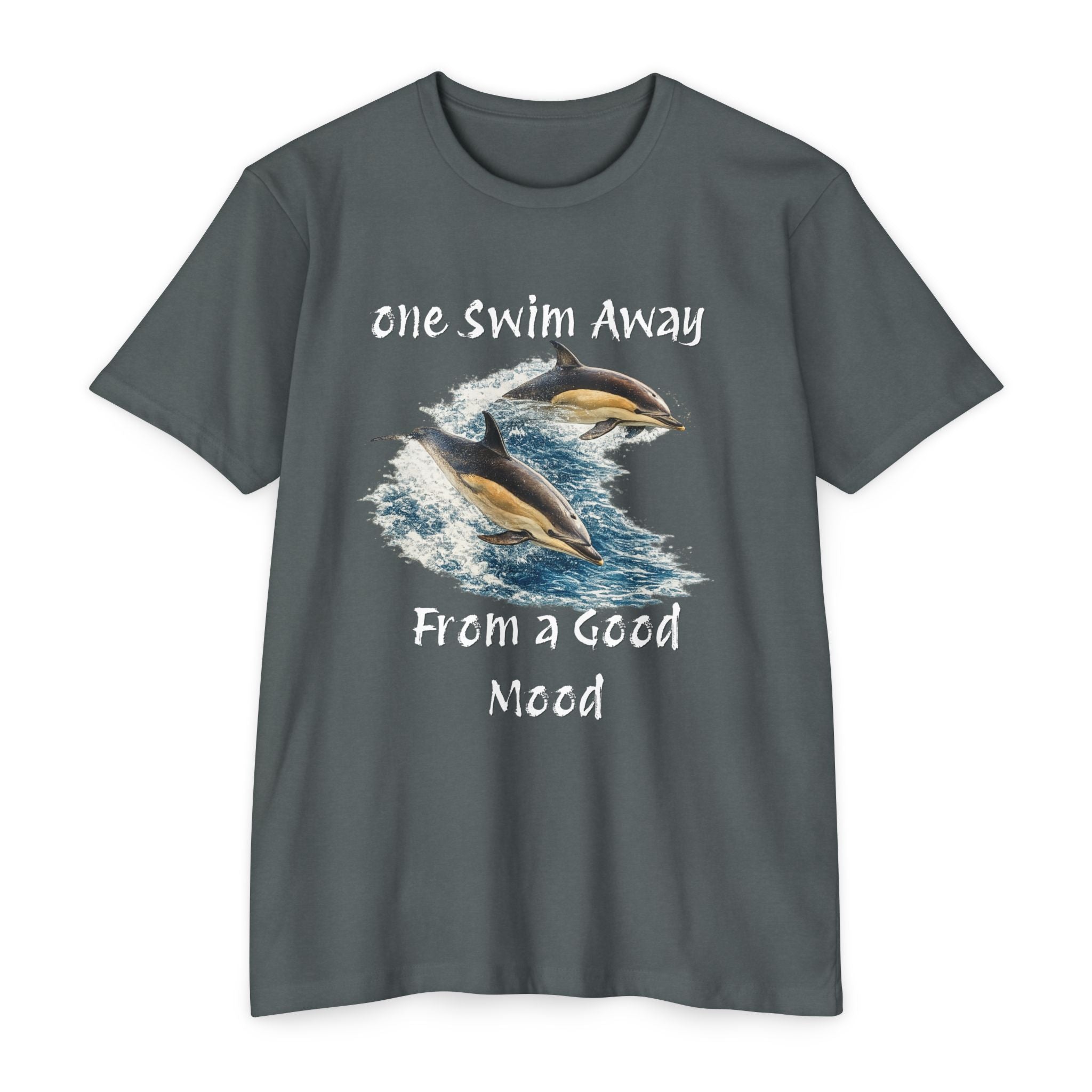 One Swim Away From a Good Mood- Dolphin Relaxed Beach Tee