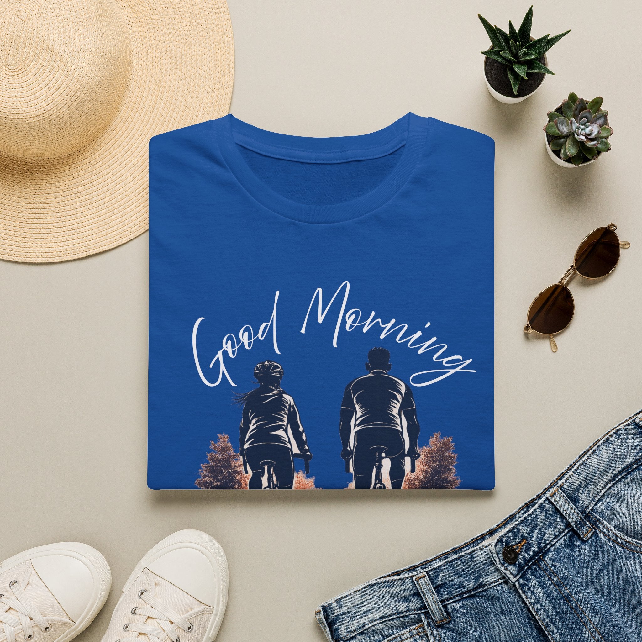 Good Morning Let's Ride T-Shirt — Biker Couple Vintage Graphic Tee