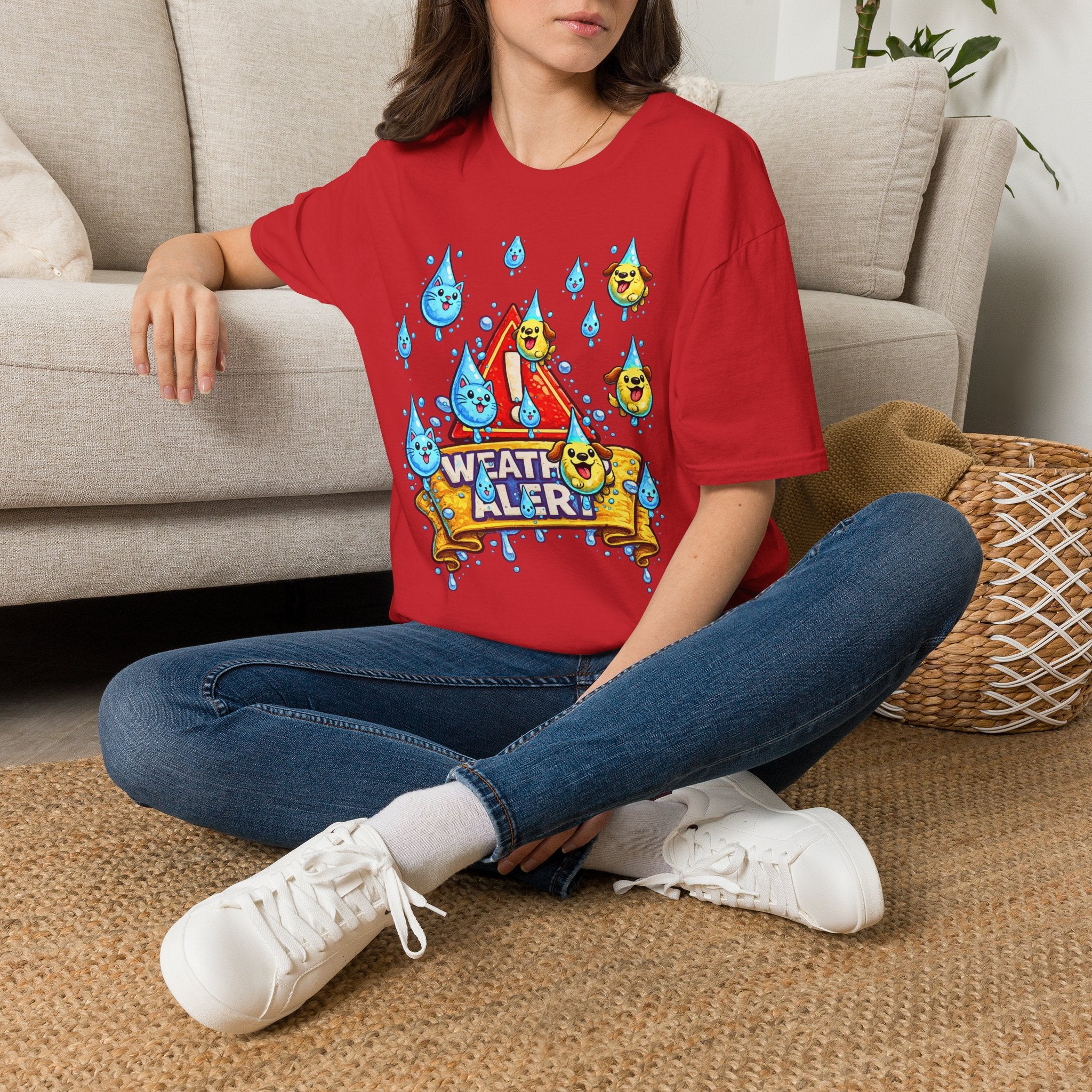 Weather Alert T-Shirt  " It's Raining Cats & Dogs"