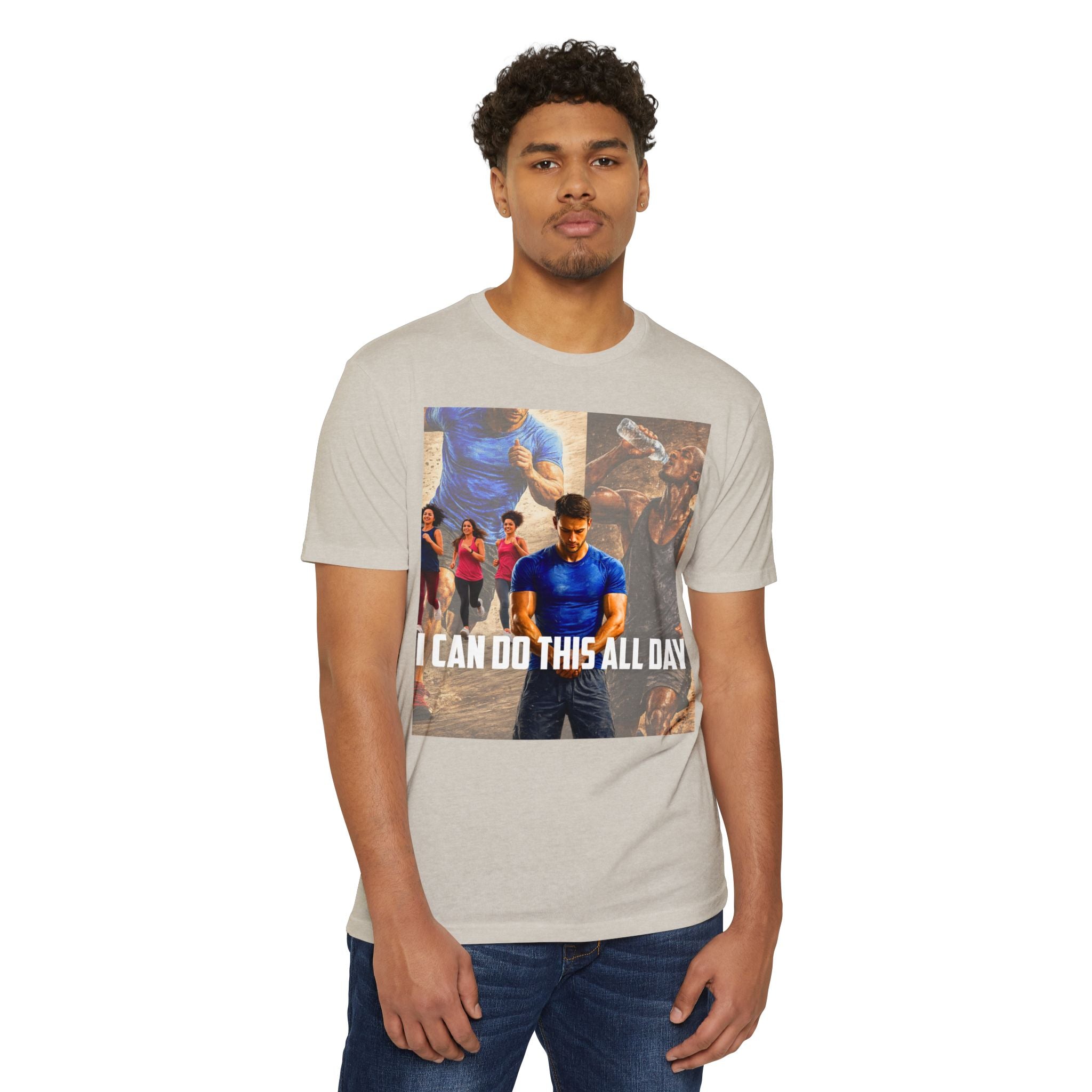 Motivational Workout T-Shirt — "I Can Do This All Day" Athletic Tee