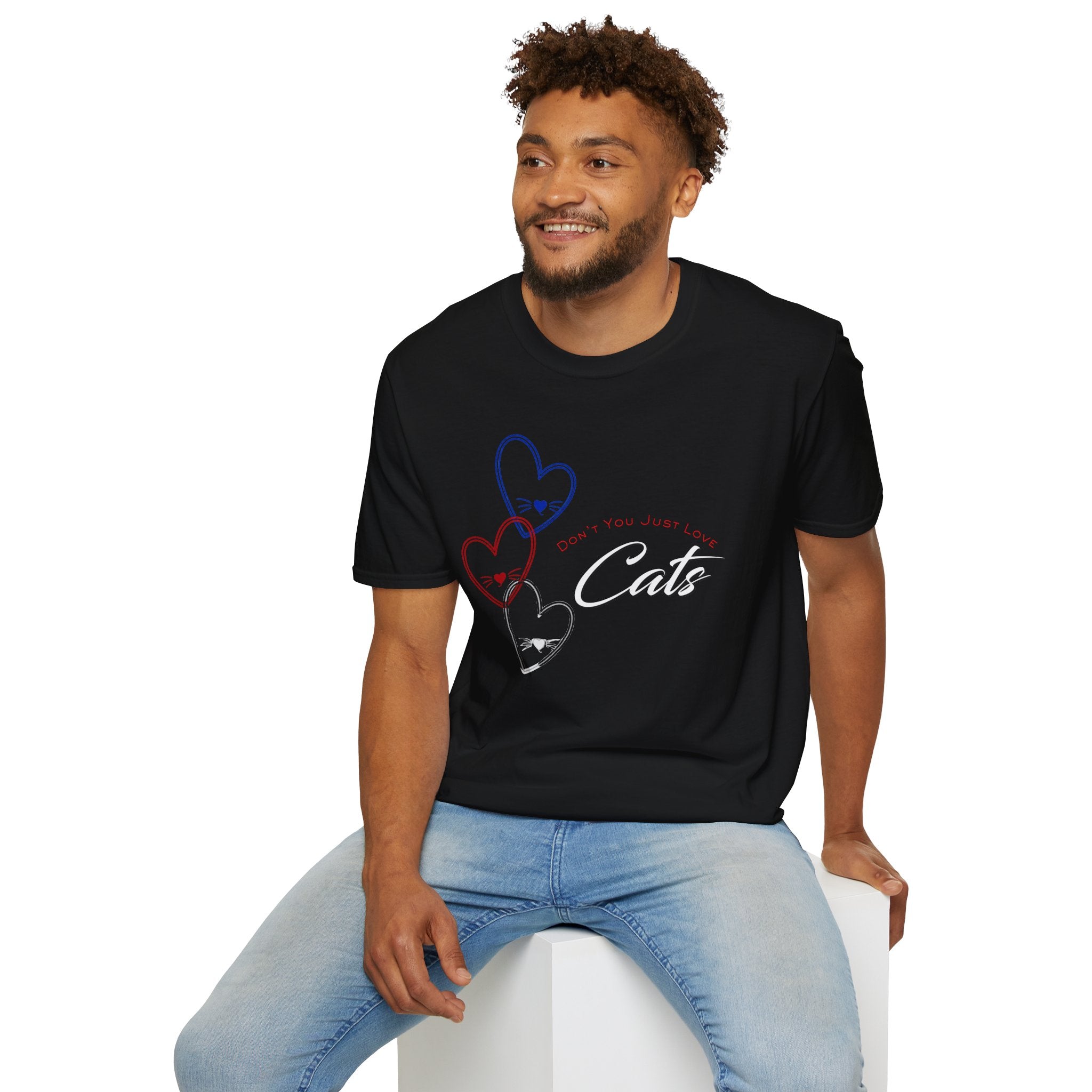 Don't You Just Love Cats? -Cat Lover Heart Graphic Tee