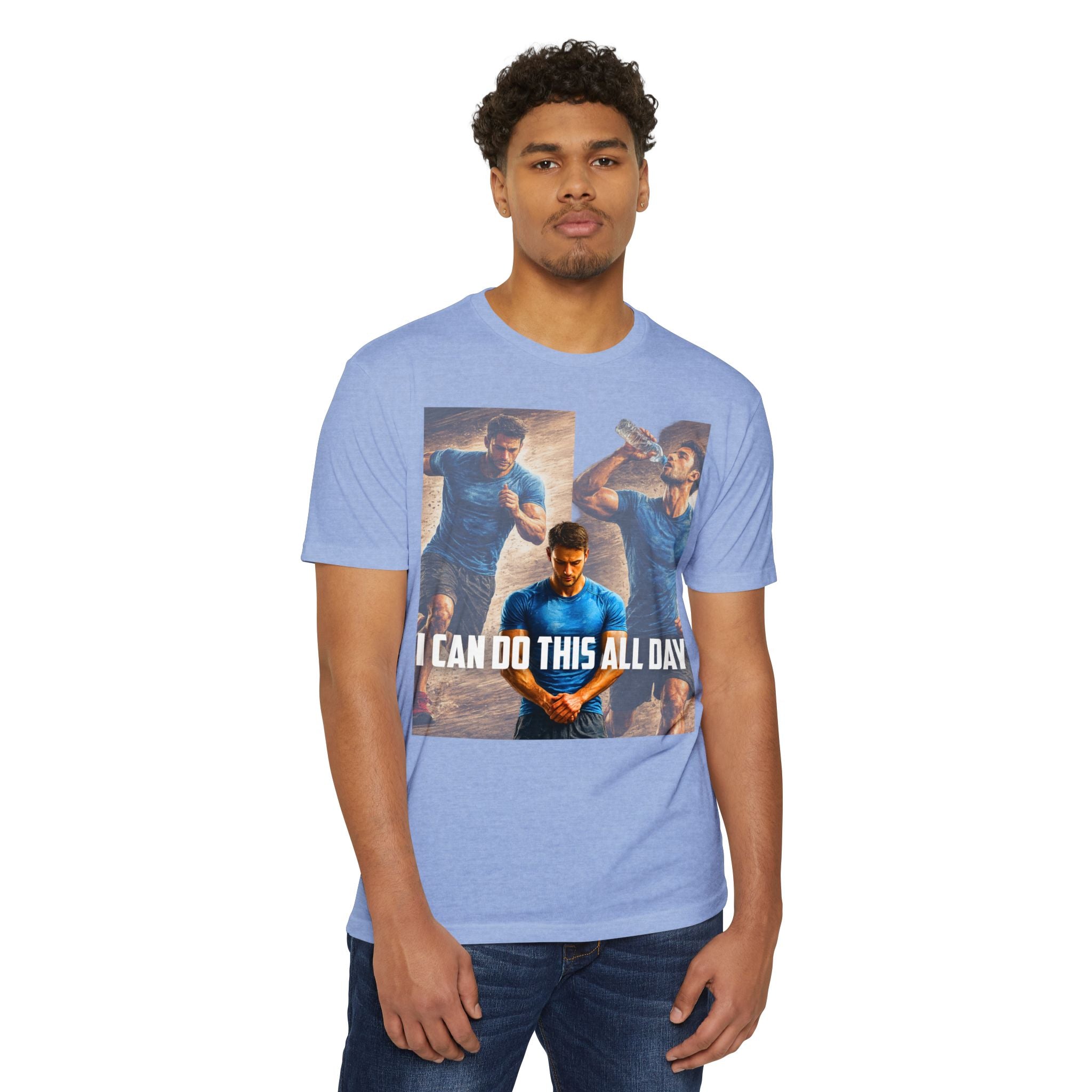 Motivational Workout T-Shirt — "I Can Do This All Day" Athletic Tee