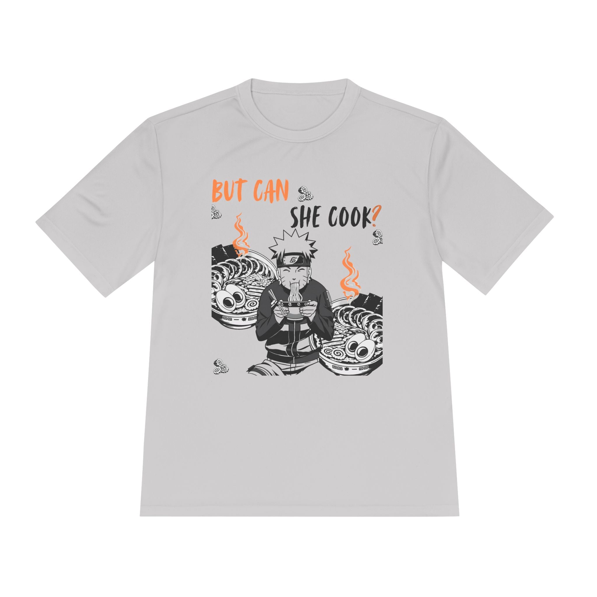 Can She Cook Graphic Tee — “But Can She Cook?” Moisture-Wicking T-Shirt