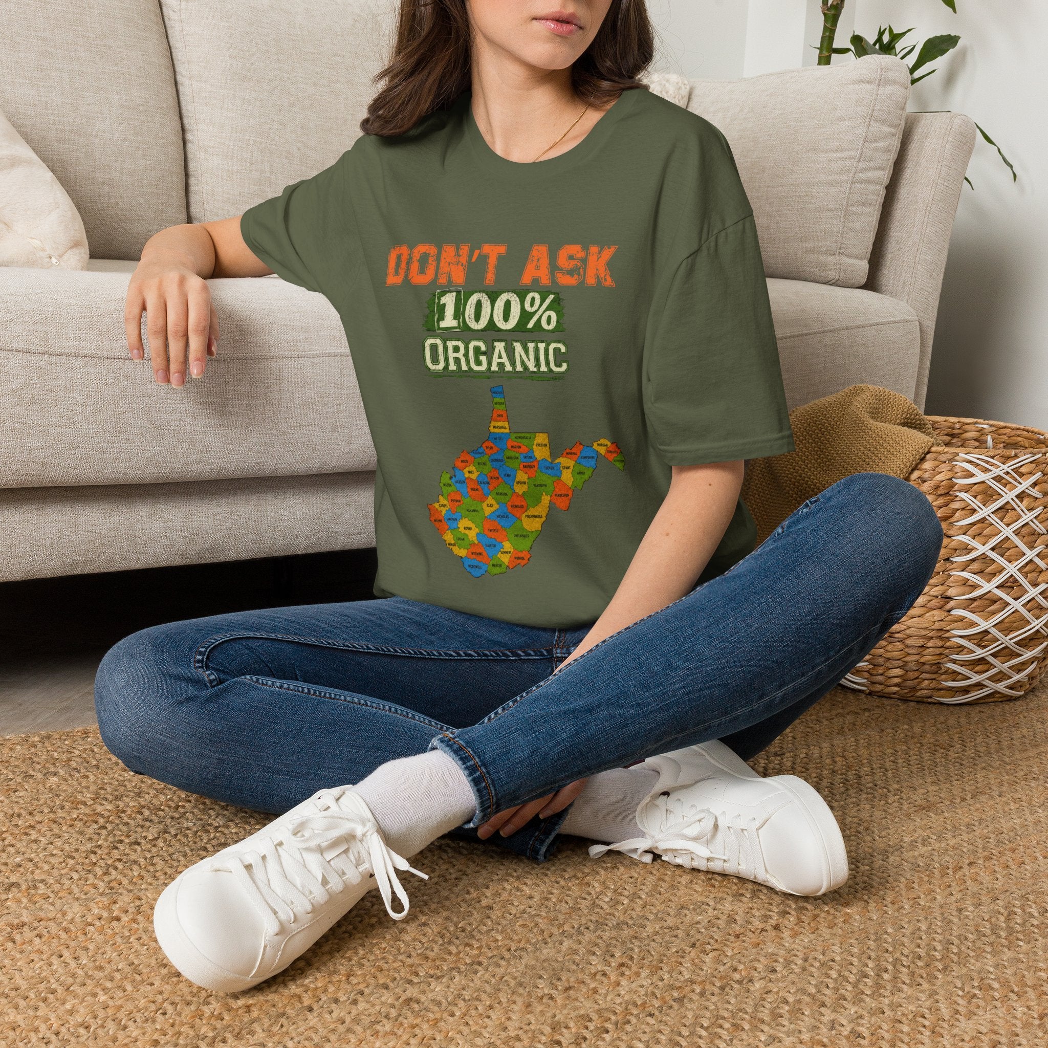 Don't Ask 100% Organic T-Shirt — West Virginia Pride Graphic Tee