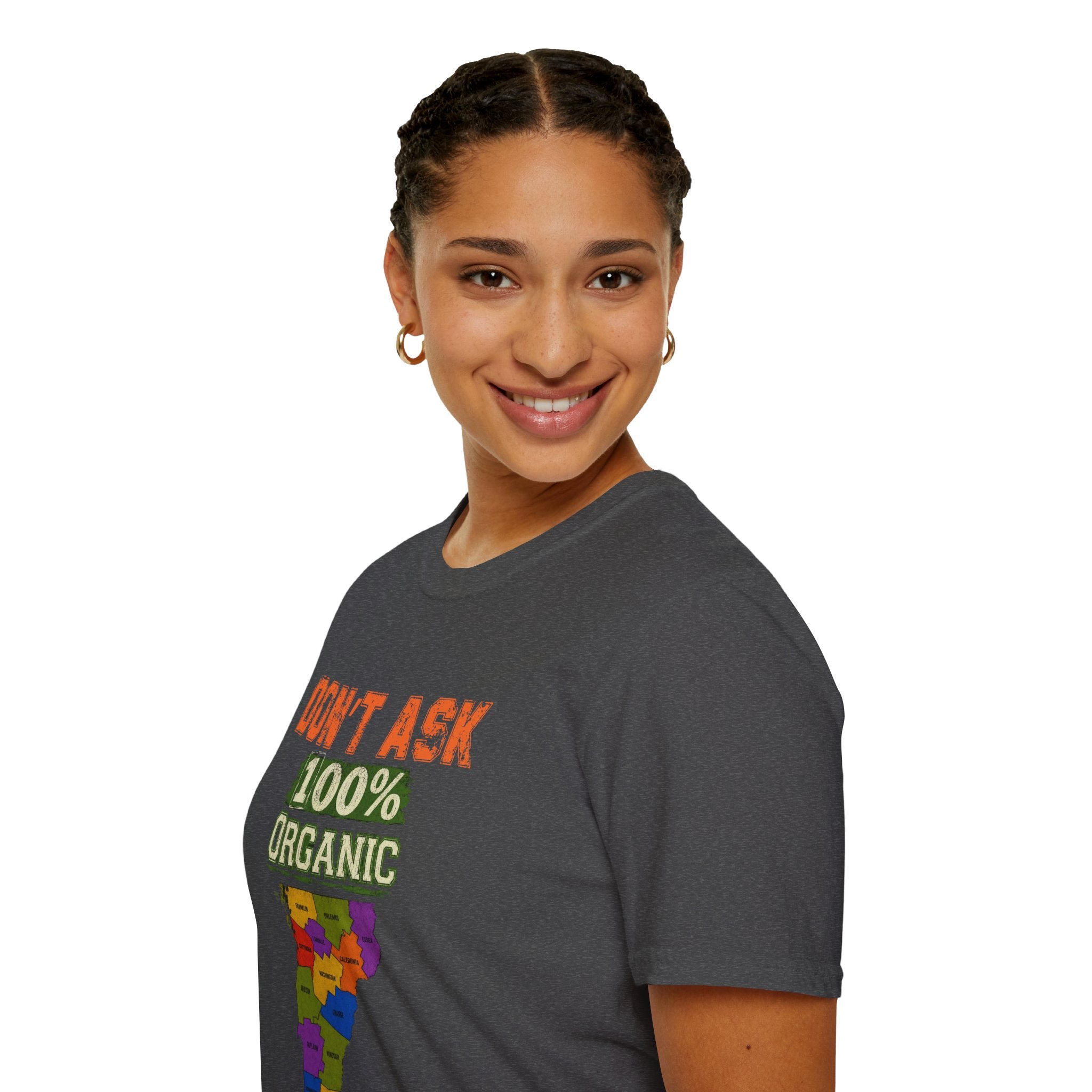 Don't Ask 100% Organic T-Shirt — Vermont Pride State Map Tee