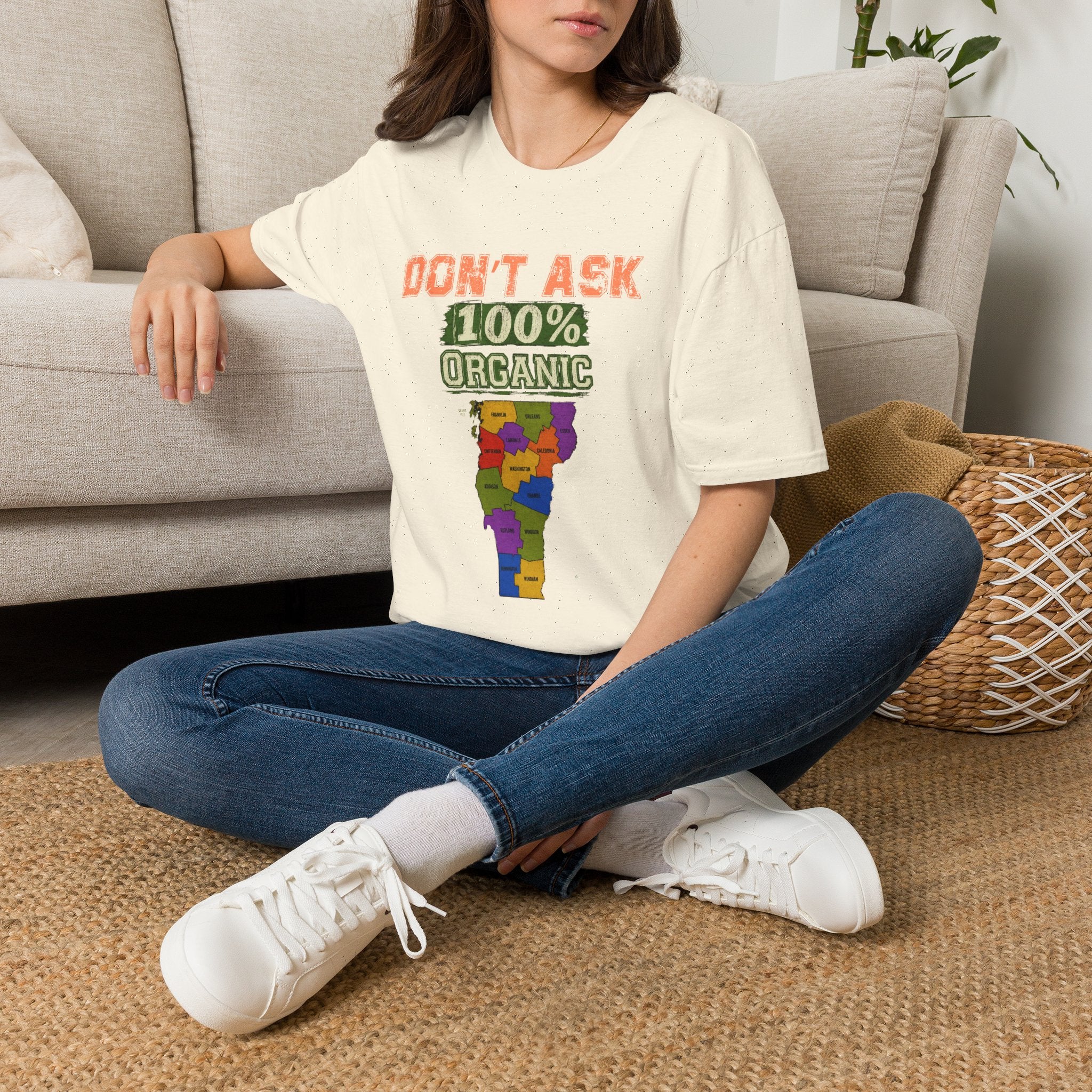 Don't Ask 100% Organic T-Shirt — Vermont Pride State Map Tee