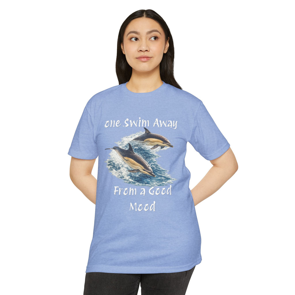 One Swim Away From a Good Mood- Dolphin Relaxed Beach Tee