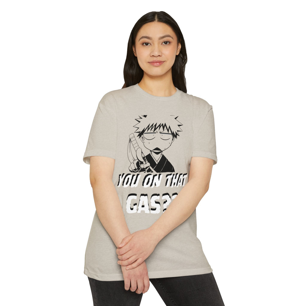 Anime Graphic T-Shirt — "You On That Gas??" Cartoon Character Tee