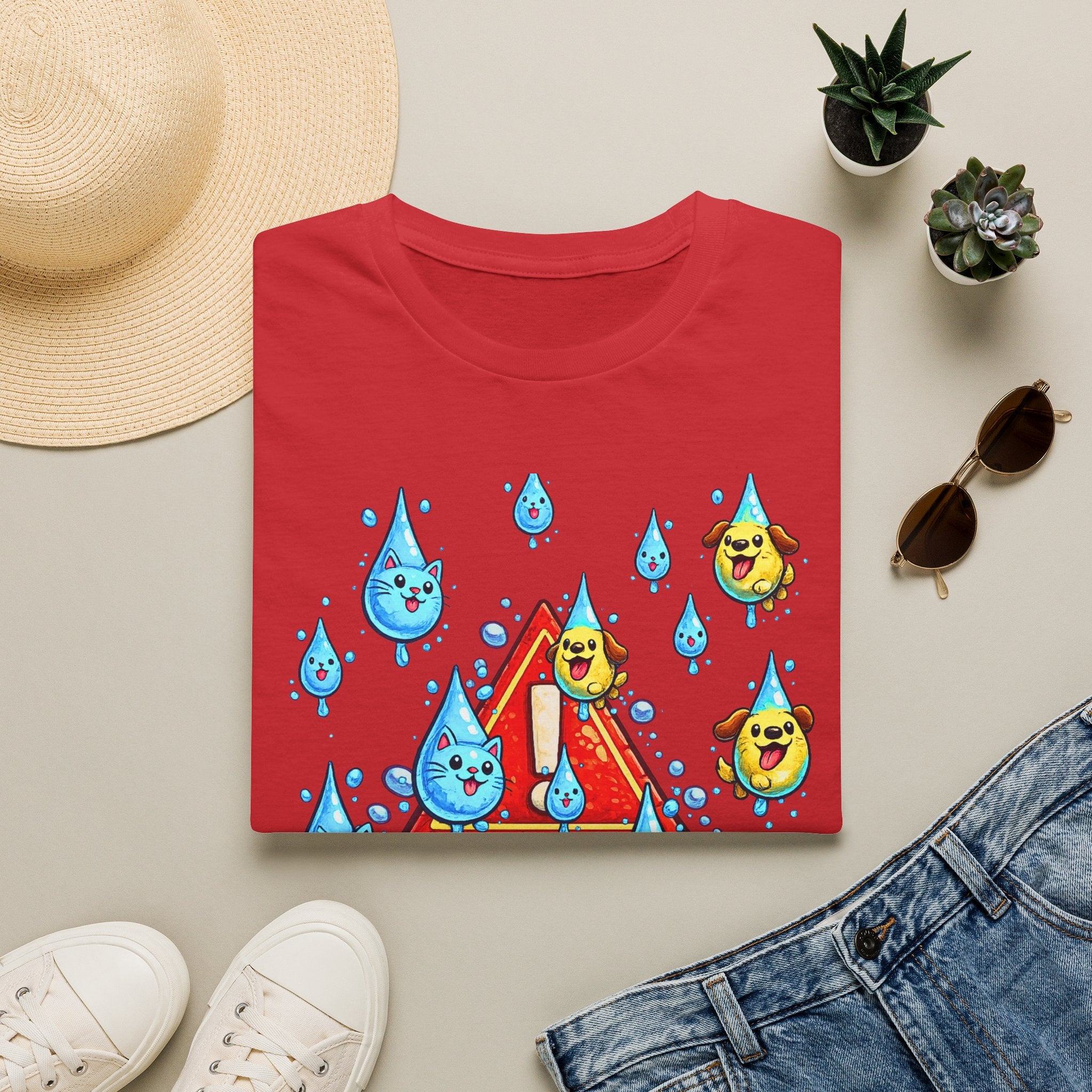 Weather Alert T-Shirt  " It's Raining Cats & Dogs"