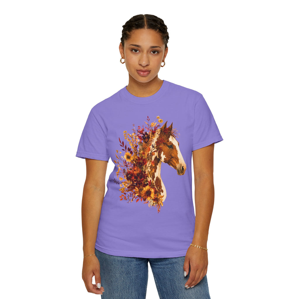 Autumn Sunflower Horse Head Tee
