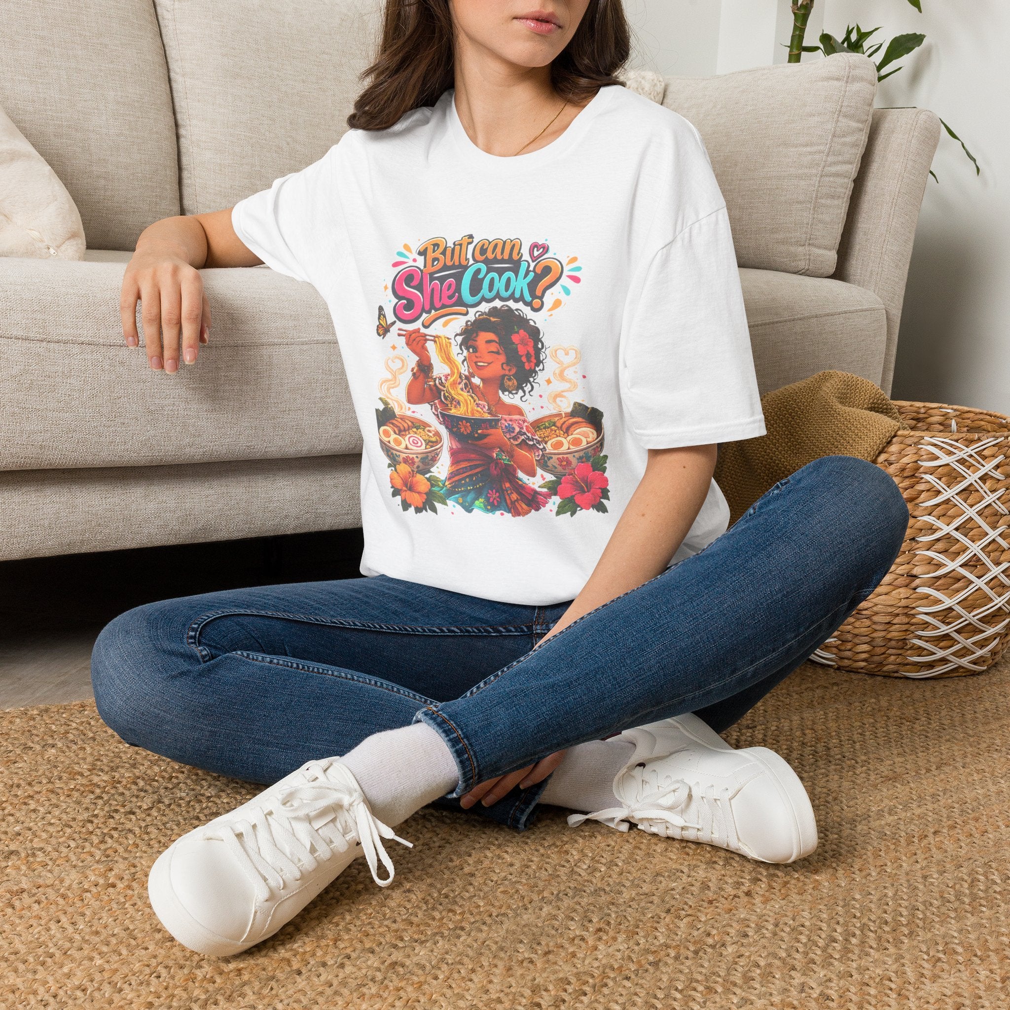 "But Can She Cook?" Retro Chef Graphic Tee