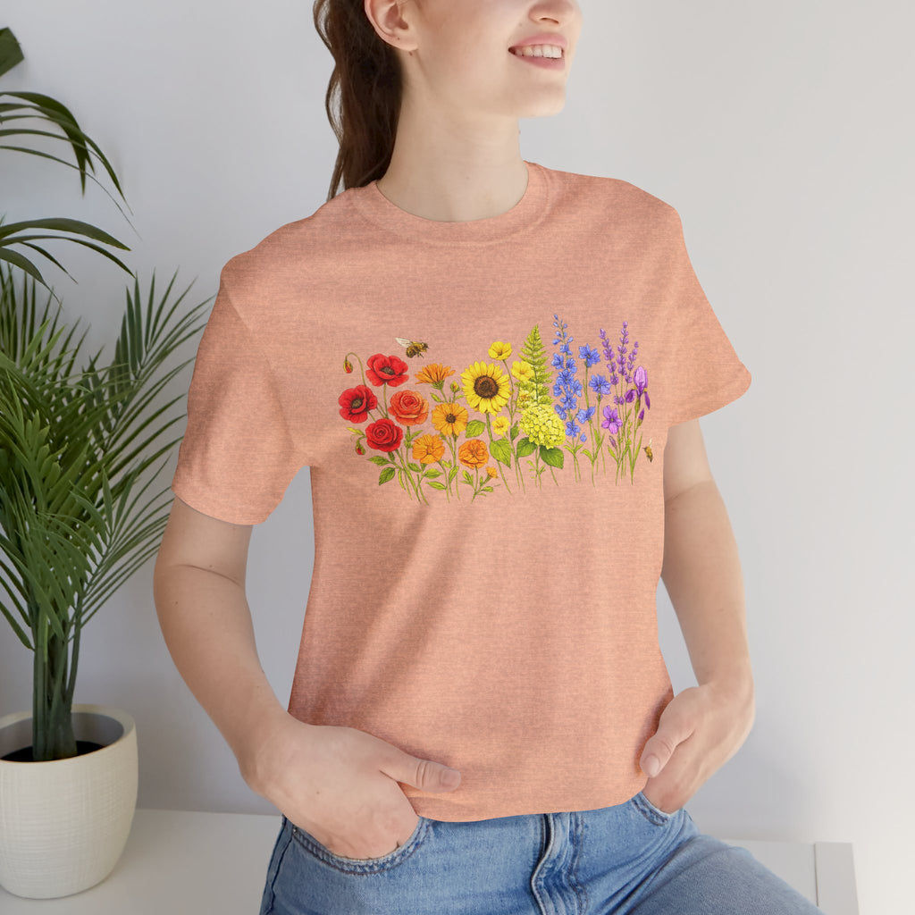 Wildflower Row Floral Garden Graphic T-Shirt