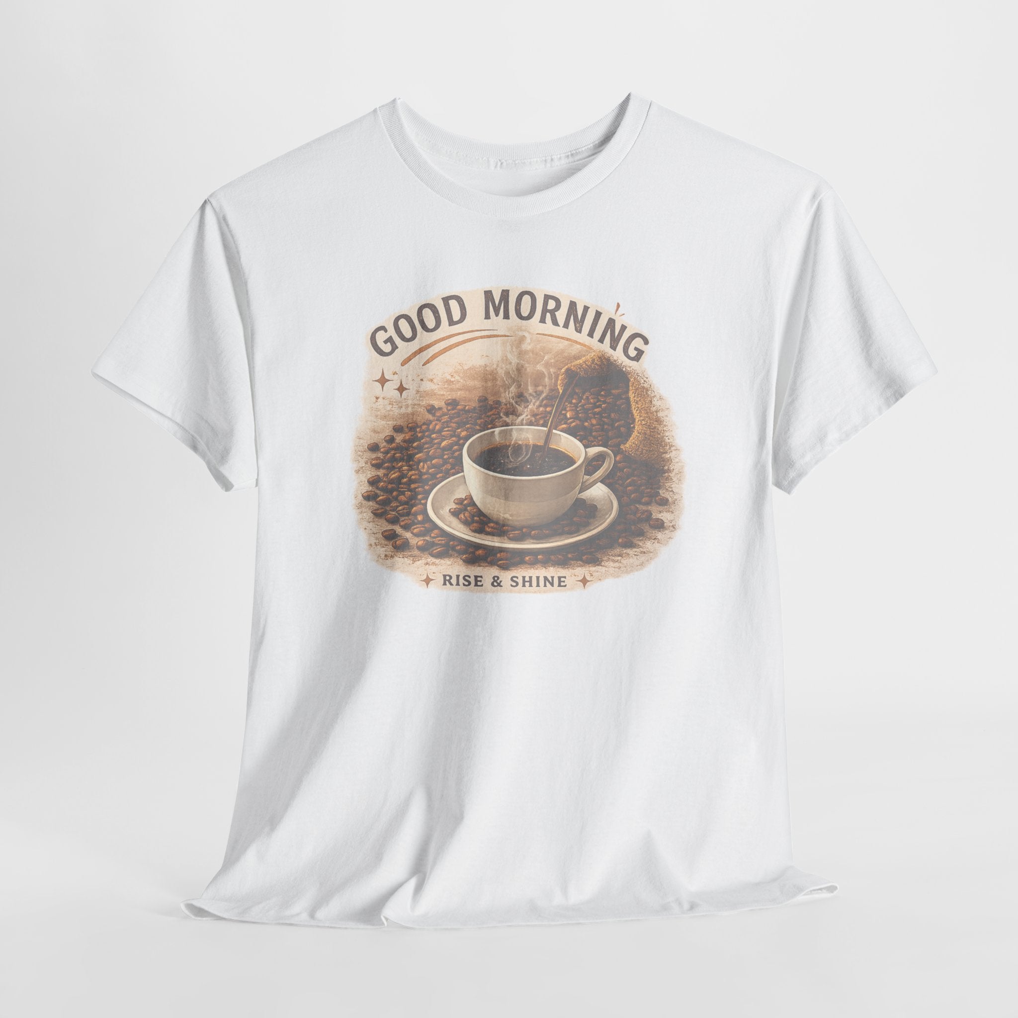 Good Morning' Rise & Shine Vintage Coffee T-Shirt