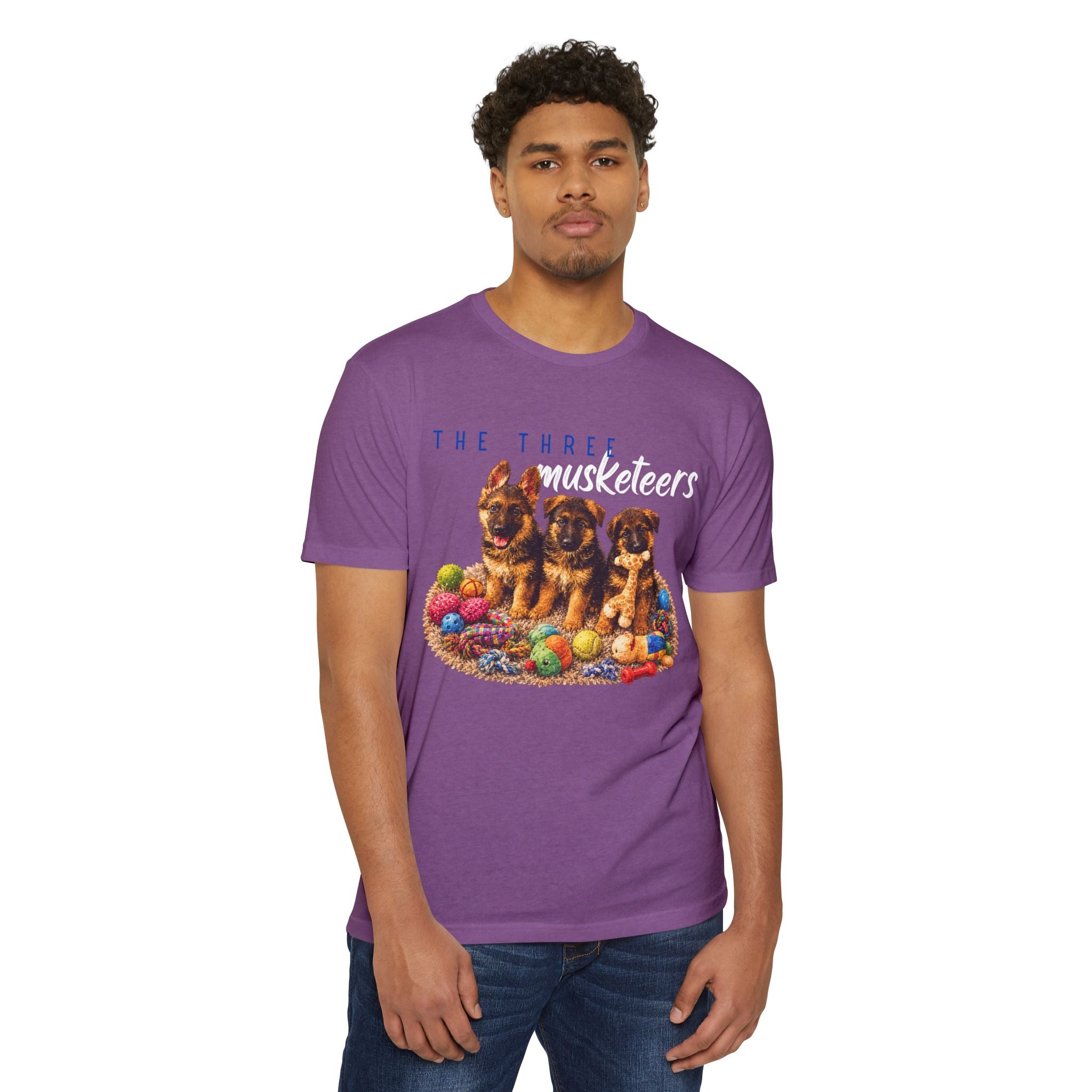 The Three Musketeers Puppy T-Shirt — Cute German Shepherds Easter Dog Tee