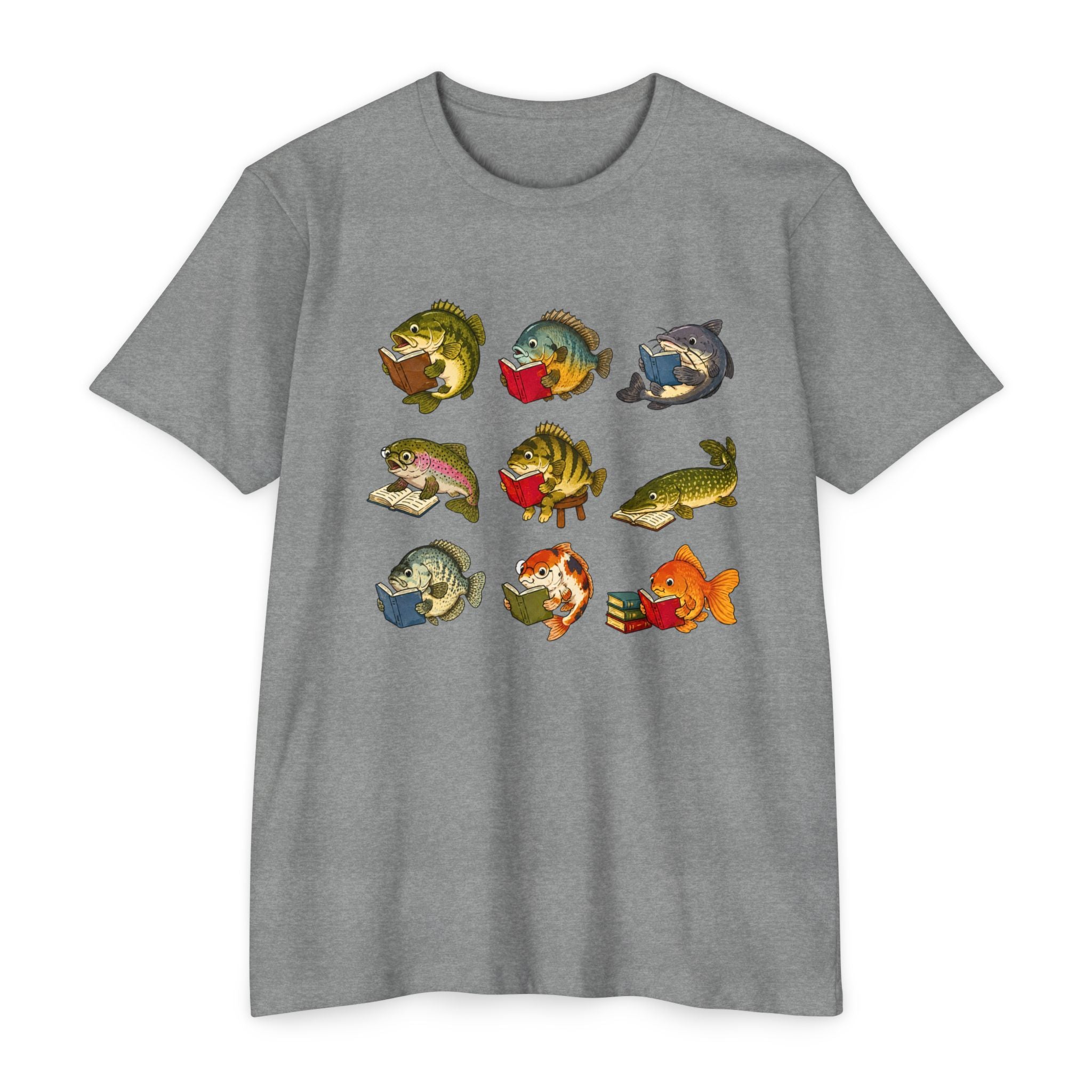 Retro Fish Reading  T-Shirt