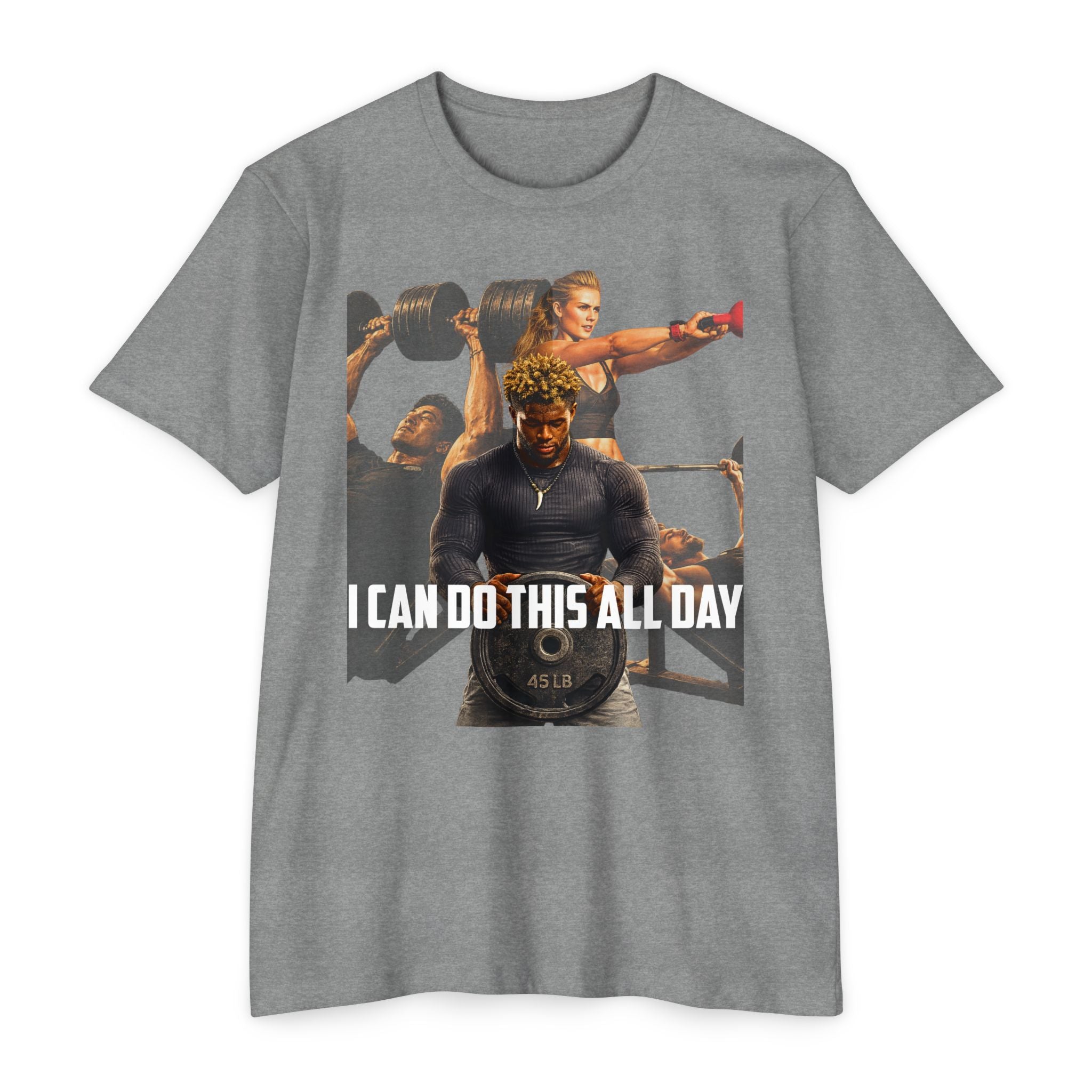 Workout T-Shirt — "I Can Do This All Day" Motivational Gym Tee
