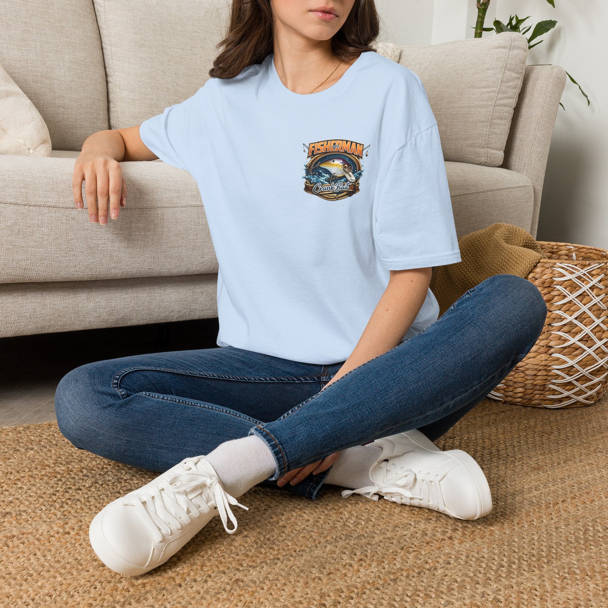 Fisherman Crest T-Shirt — Vintage Marlin Ocean Fishing Graphic
