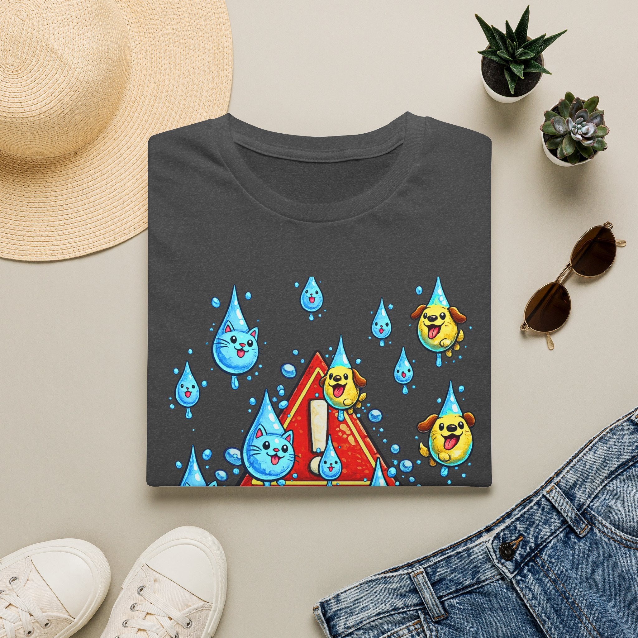 Weather Alert T-Shirt  " It's Raining Cats & Dogs"