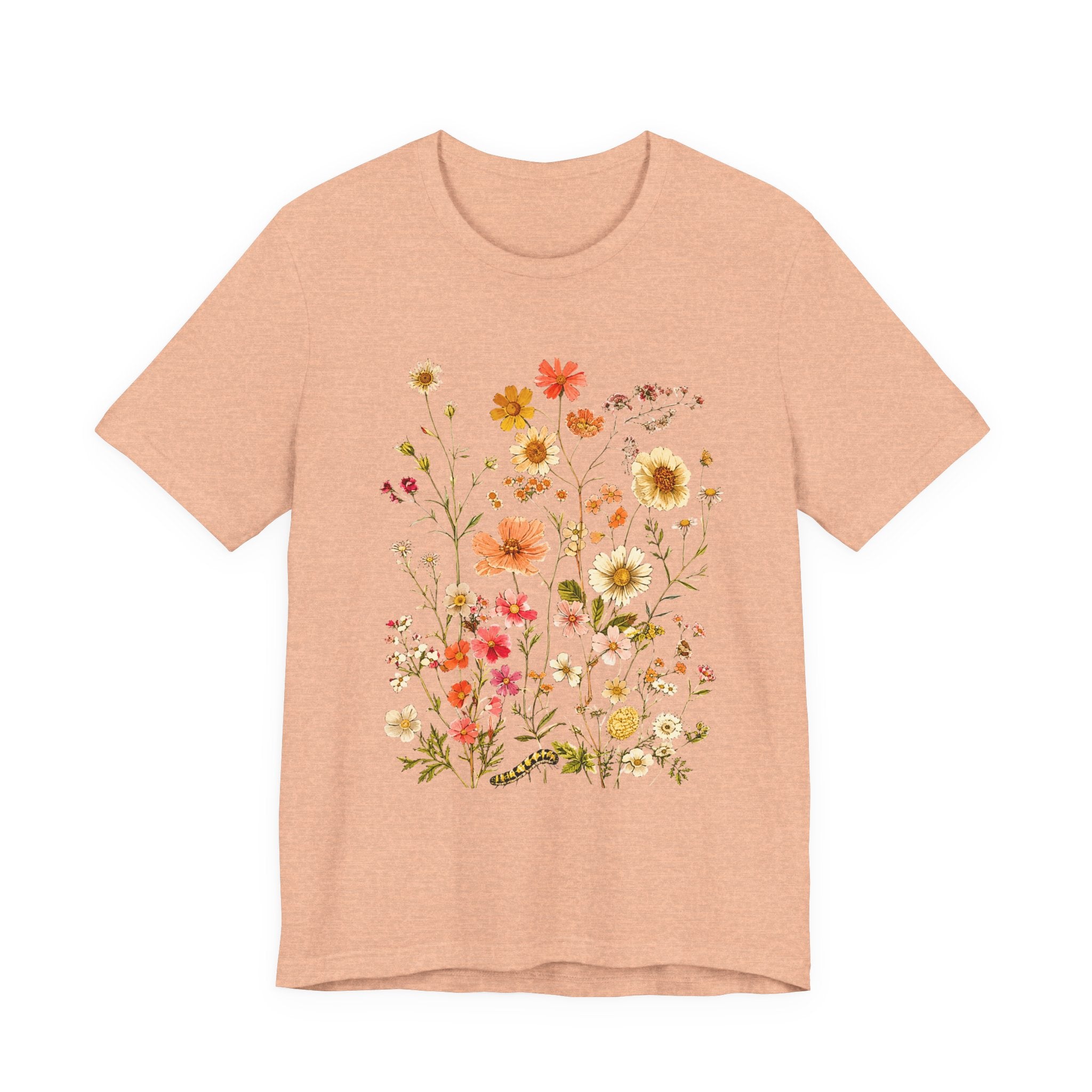 Floral Meadow Tee — Vintage Wildflower Bouquet Short Sleeve Shirt