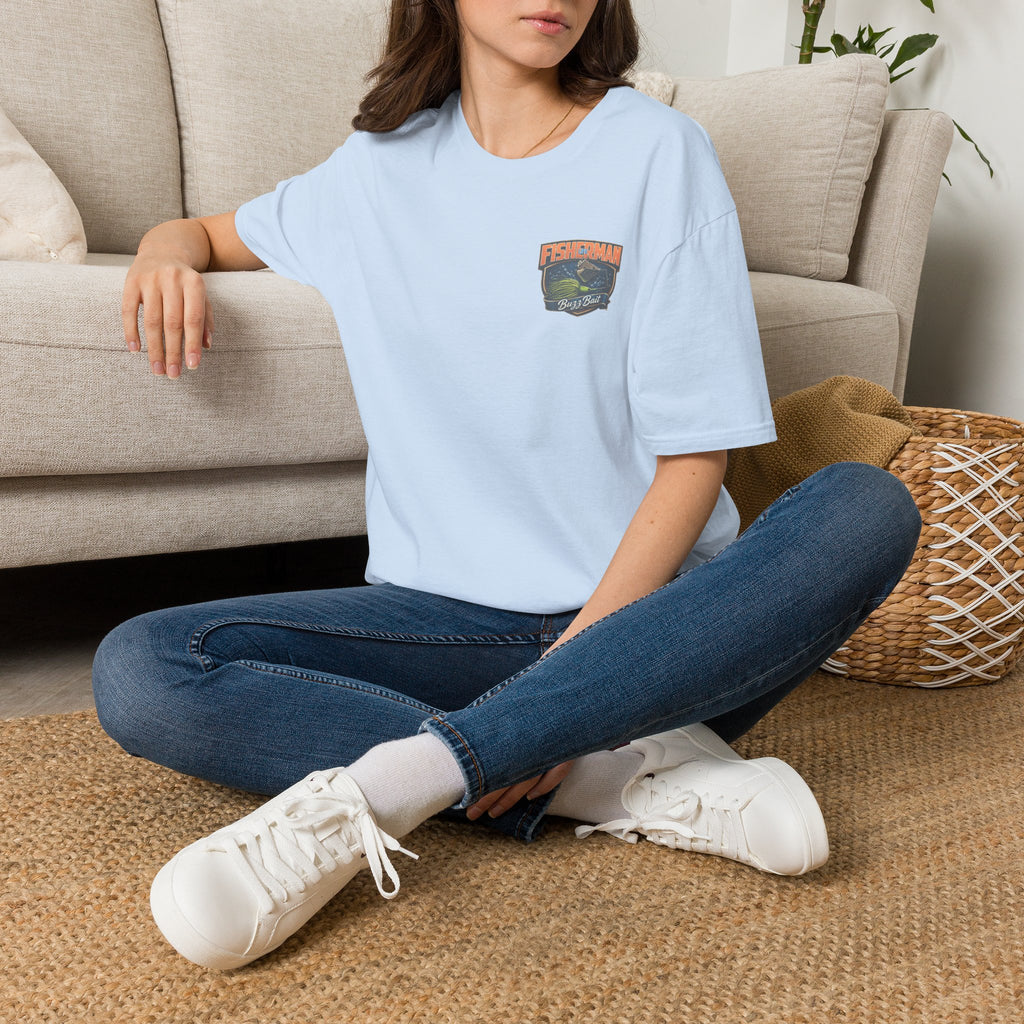Fisherman Badge T-Shirt — Retro Bass Boat Fishing Tee