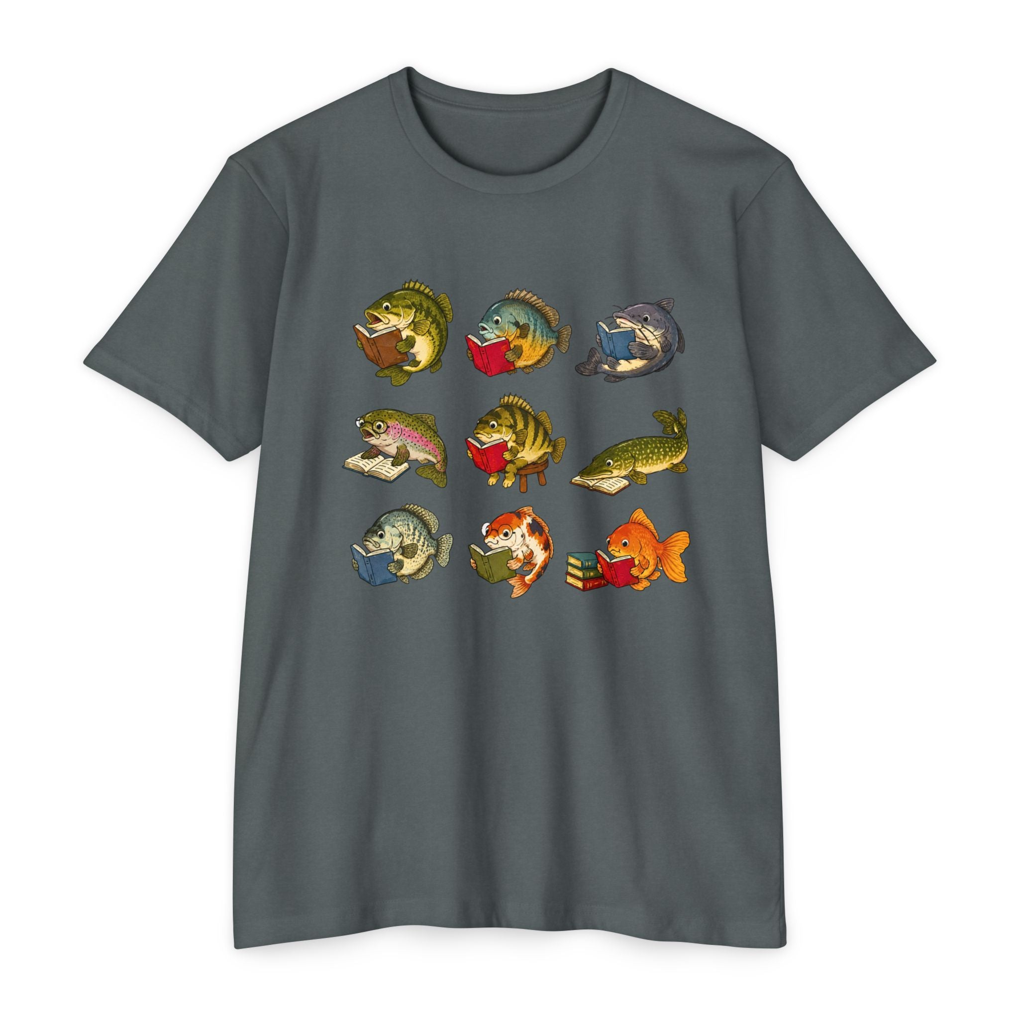Retro Fish Reading  T-Shirt