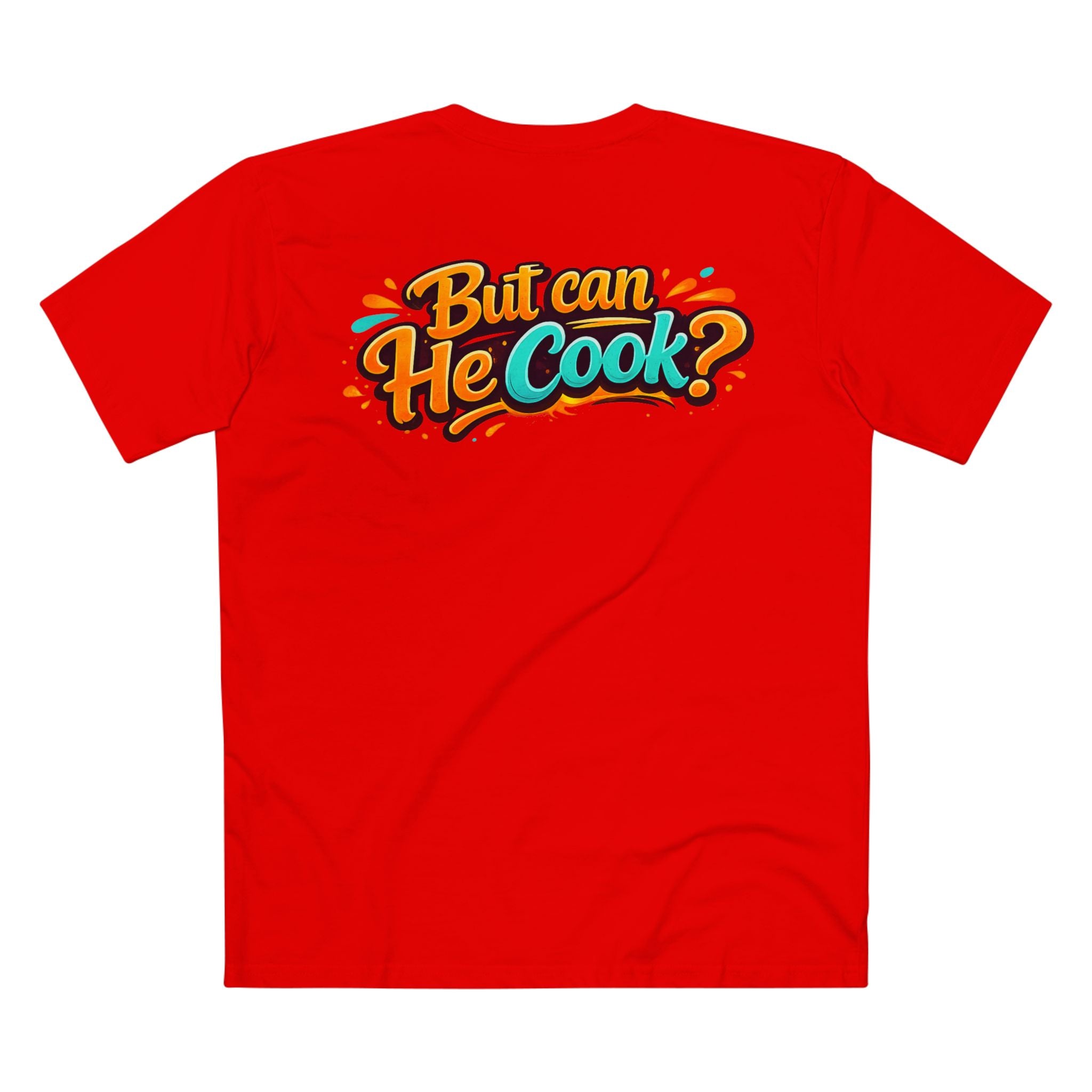 But Can He Cook? T-Shirt — Funny Chef BBQ Cooking Tee