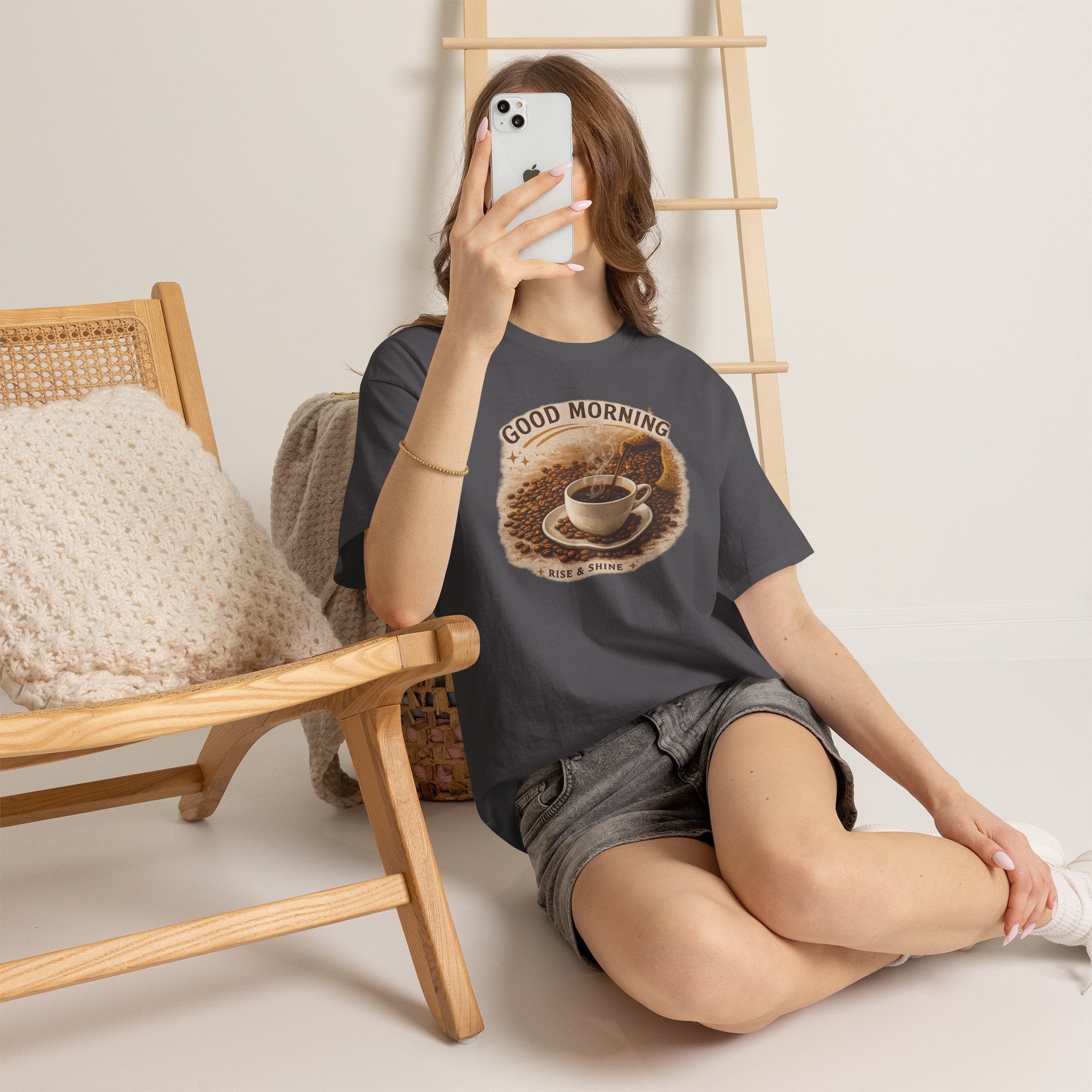 Good Morning' Rise & Shine Vintage Coffee T-Shirt