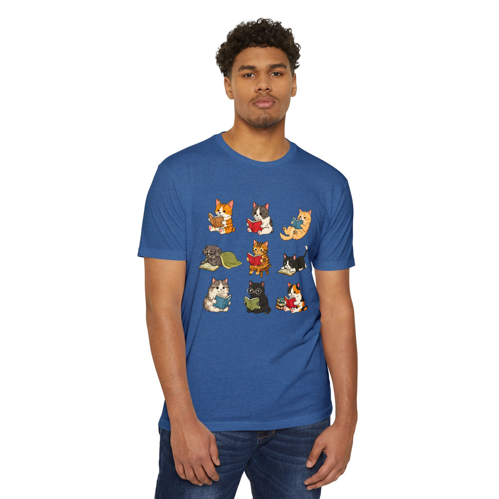 Cute Cats Reading Booklover  T-Shirt