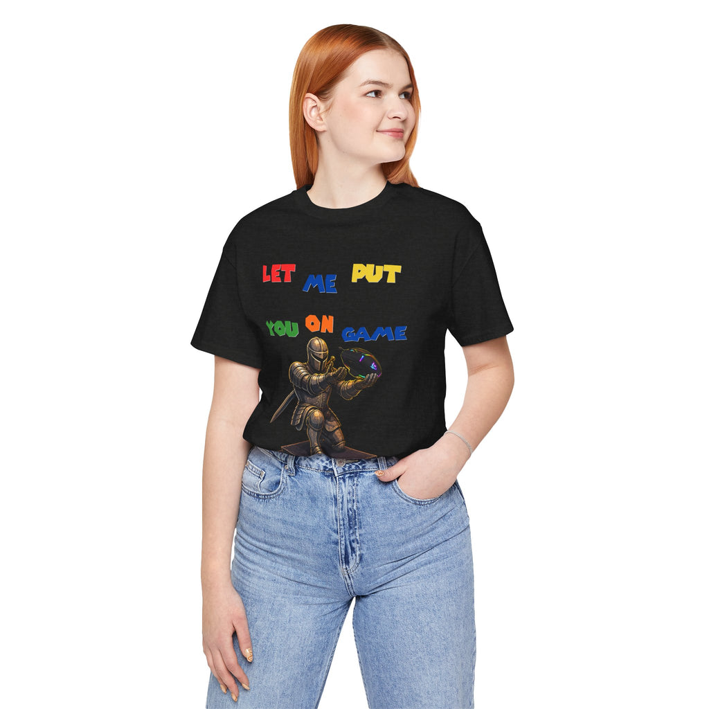 "Let Me Put You On Game" PC Mouse— Retro Gamer Knight Graphic Tee