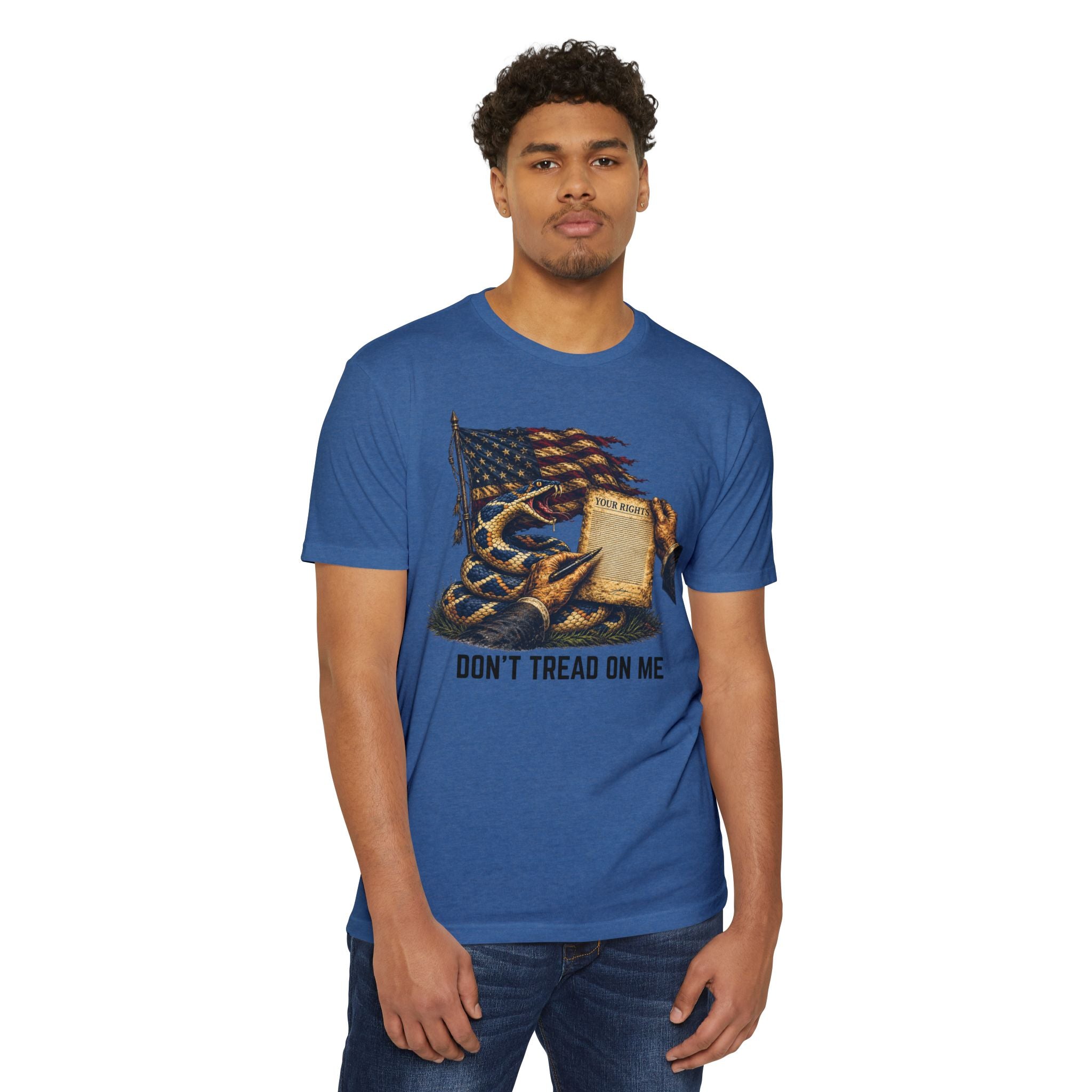 Don't Tread On Me T-Shirt - Flag & Constitution Graphic