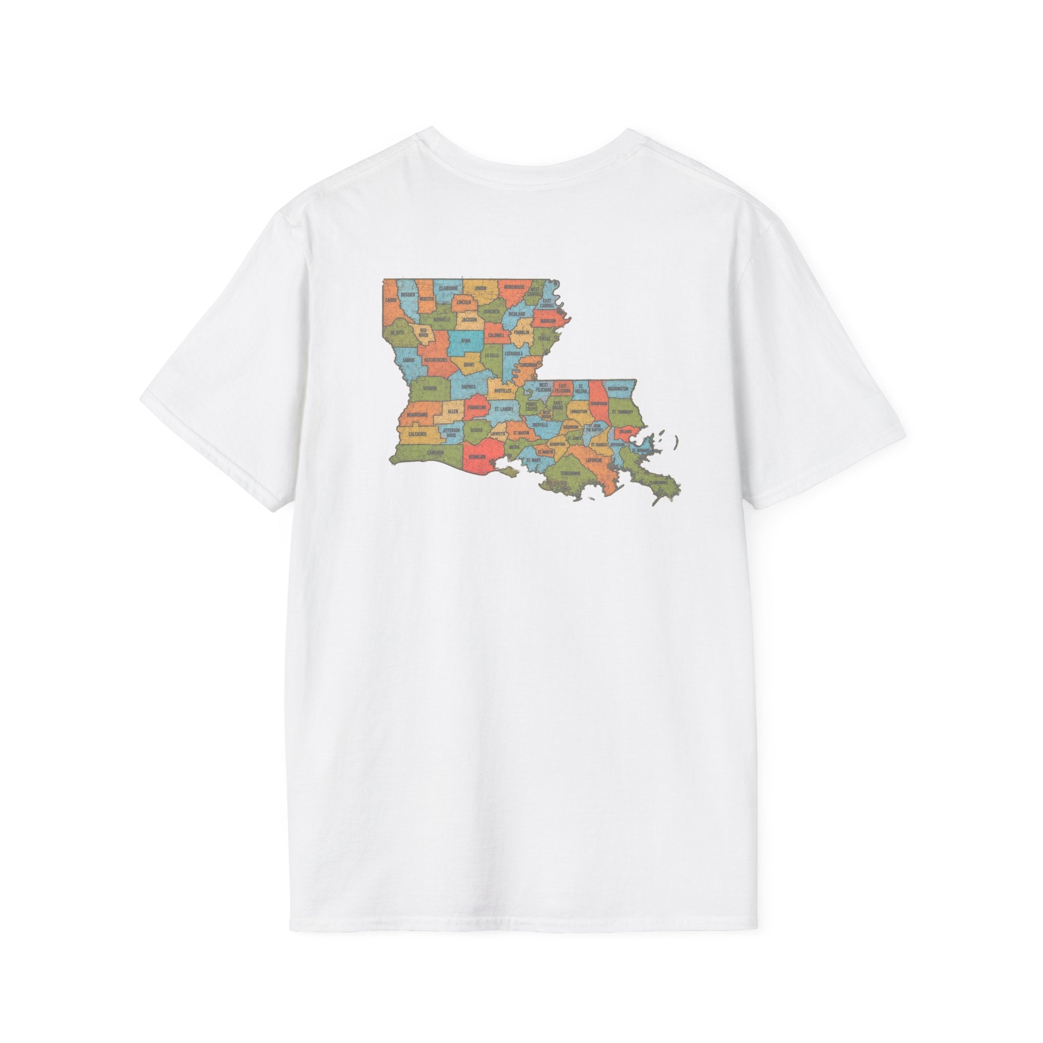 T-Shirt — “Don’t Ask 100% Organic” Louisiana Map Graphic