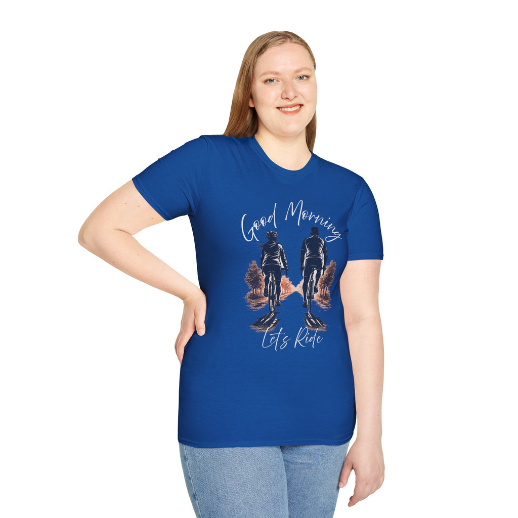 Good Morning Let's Ride T-Shirt — Biker Couple Vintage Graphic Tee