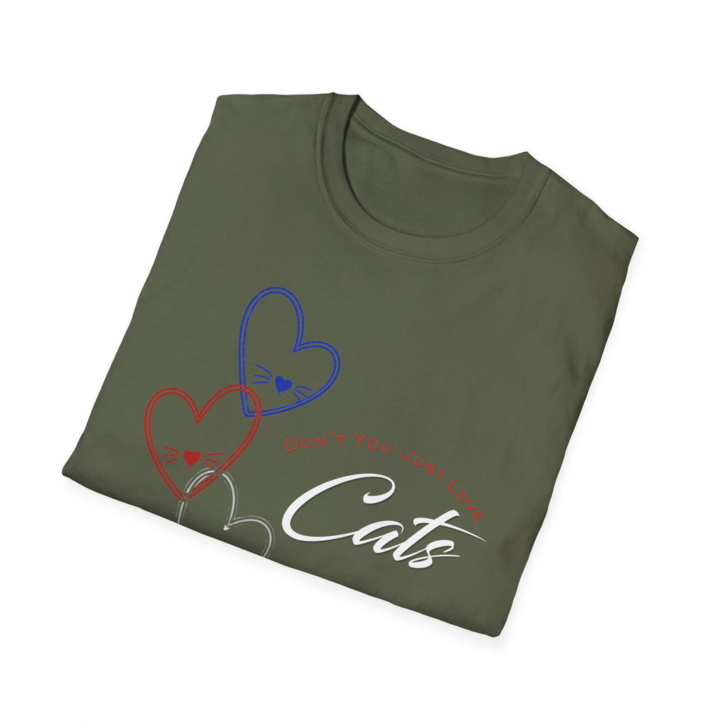 Don't You Just Love Cats? -Cat Lover Heart Graphic Tee