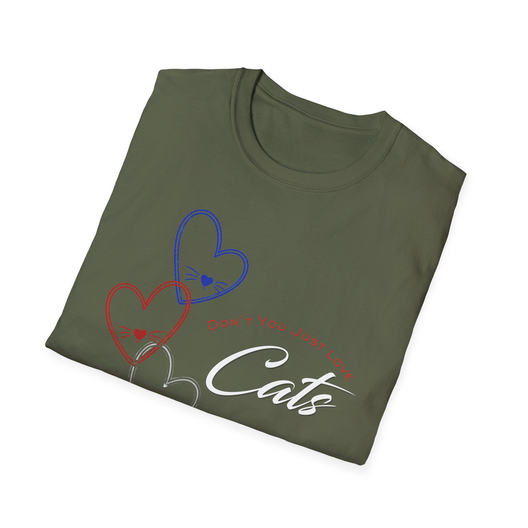Don't You Just Love Cats? -Cat Lover Heart Graphic Tee