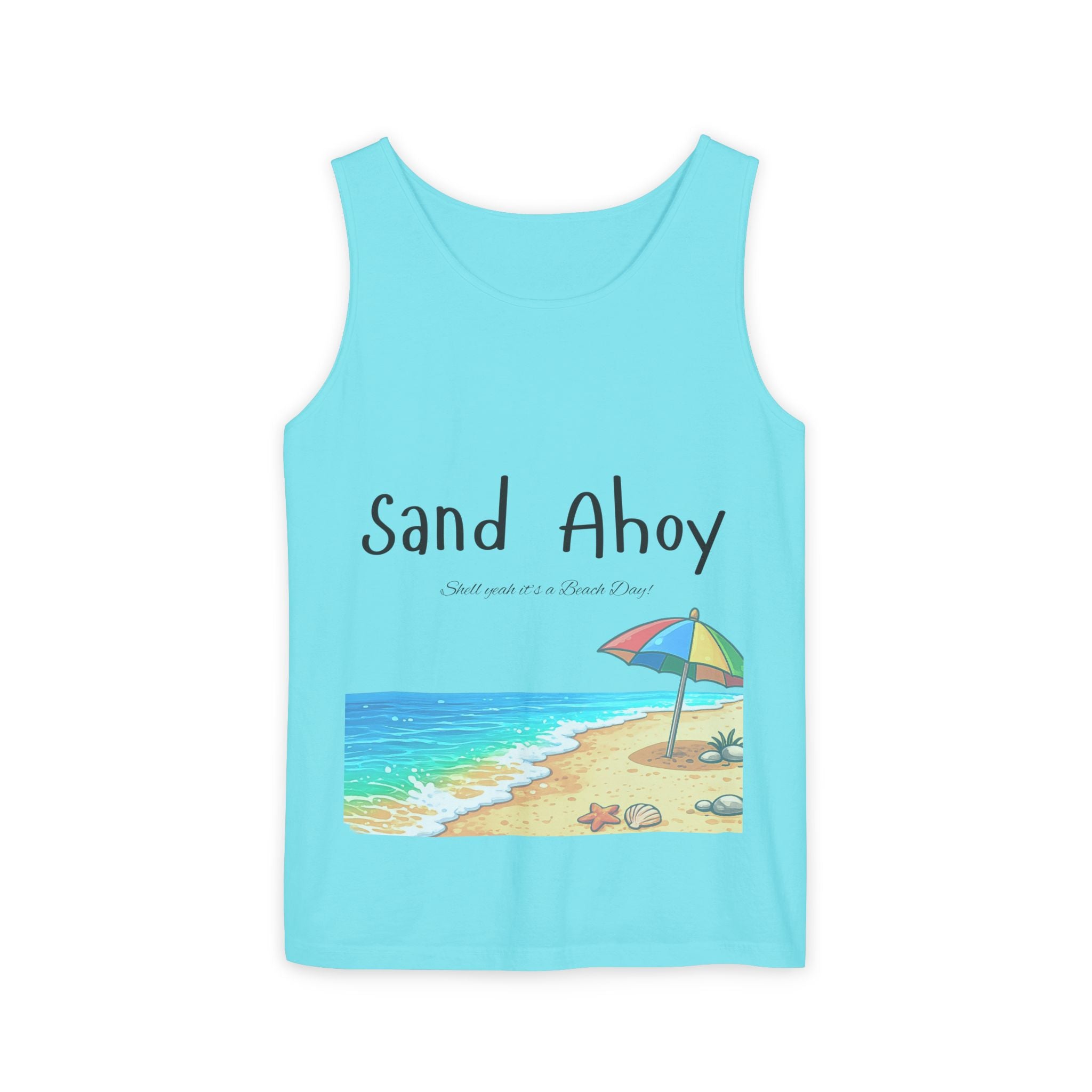 “Sand Ahoy” Seaside Graphic Tank