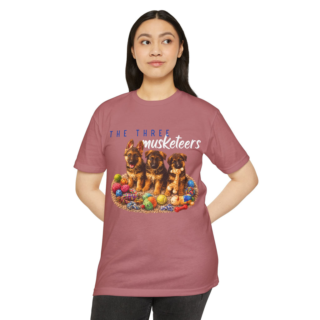 The Three Musketeers Puppy T-Shirt — Cute German Shepherds Easter Dog Tee