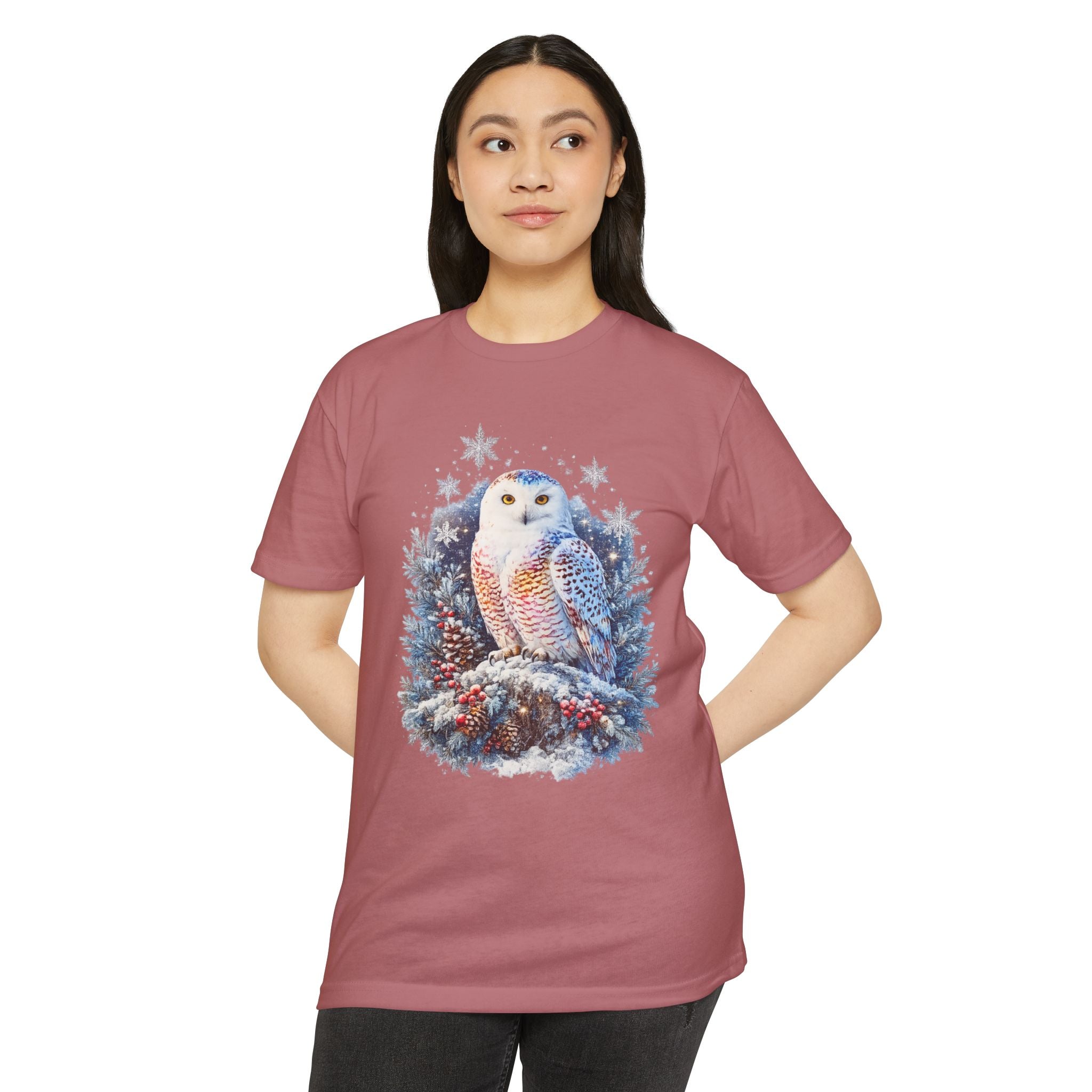 Snowy Owl Festive Holiday Winter T-Shirt