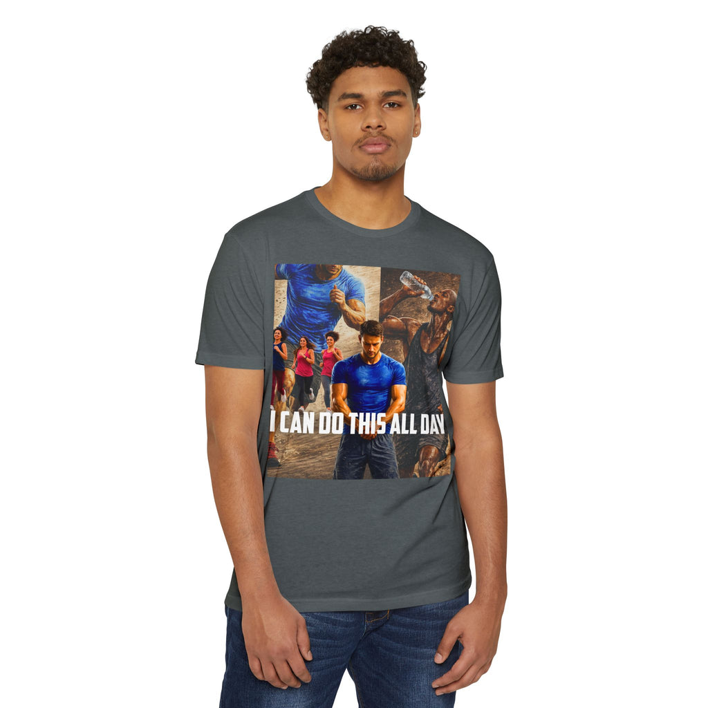 Motivational Workout T-Shirt — "I Can Do This All Day" Athletic Tee