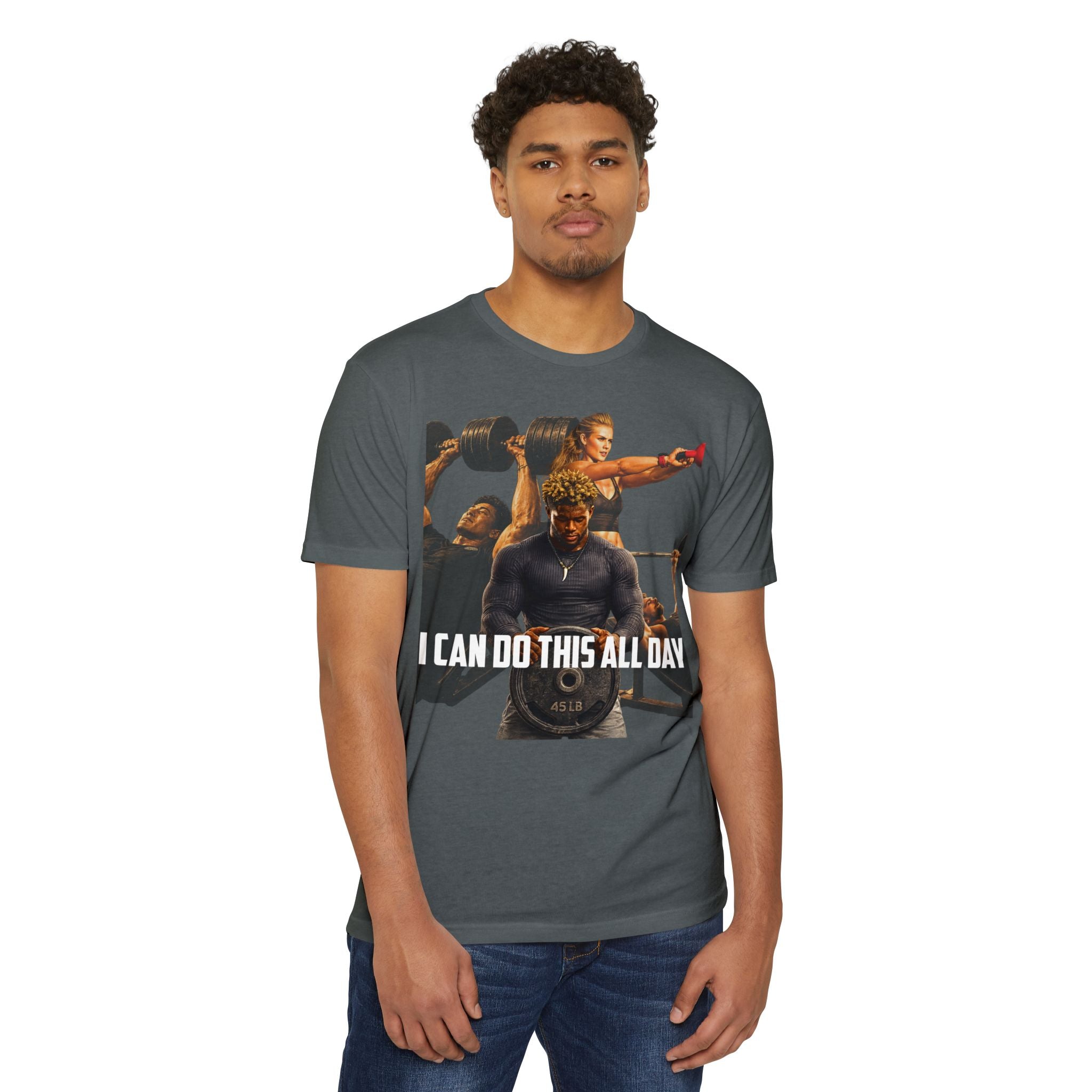 Workout T-Shirt — "I Can Do This All Day" Motivational Gym Tee