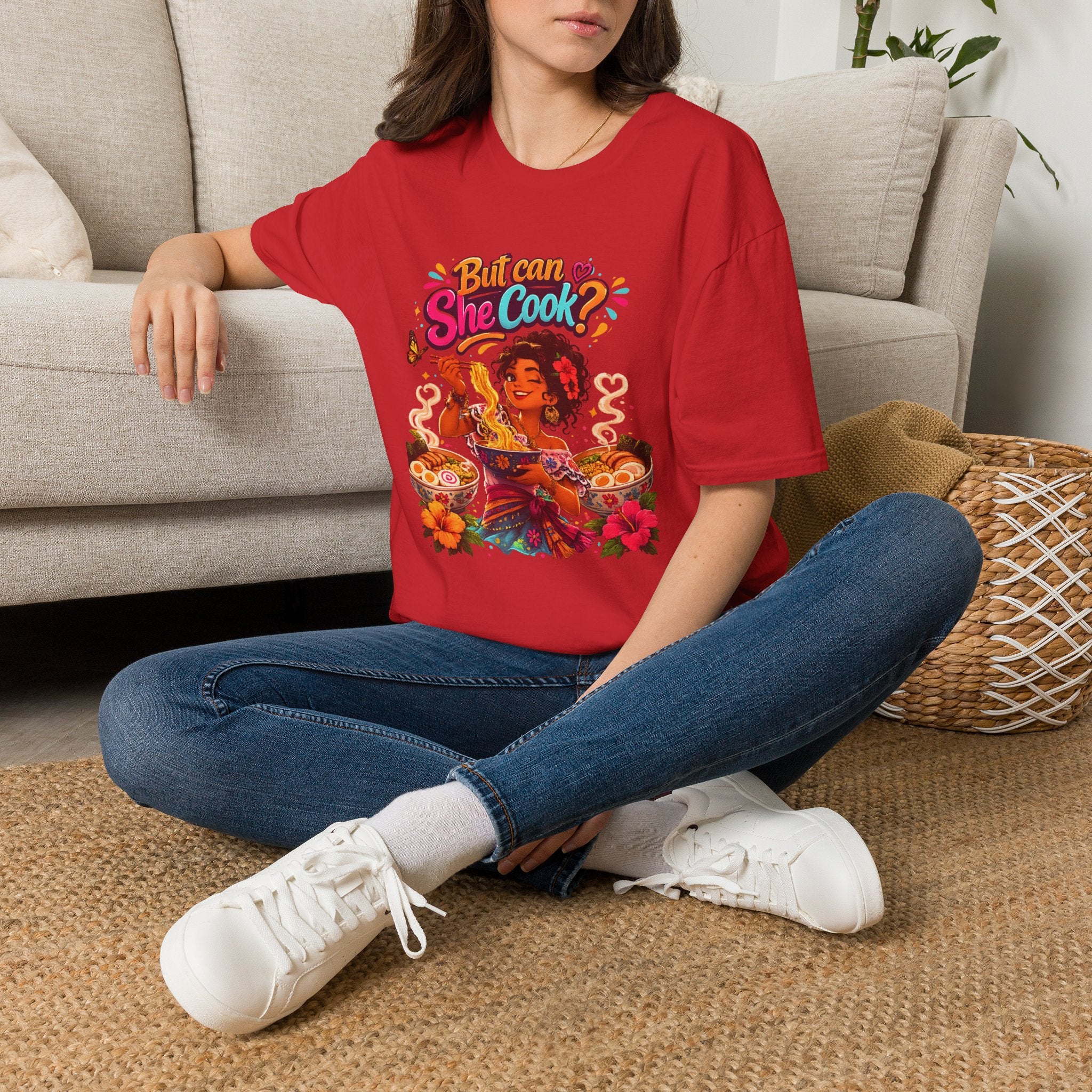 "But Can She Cook?" Retro Chef Graphic Tee