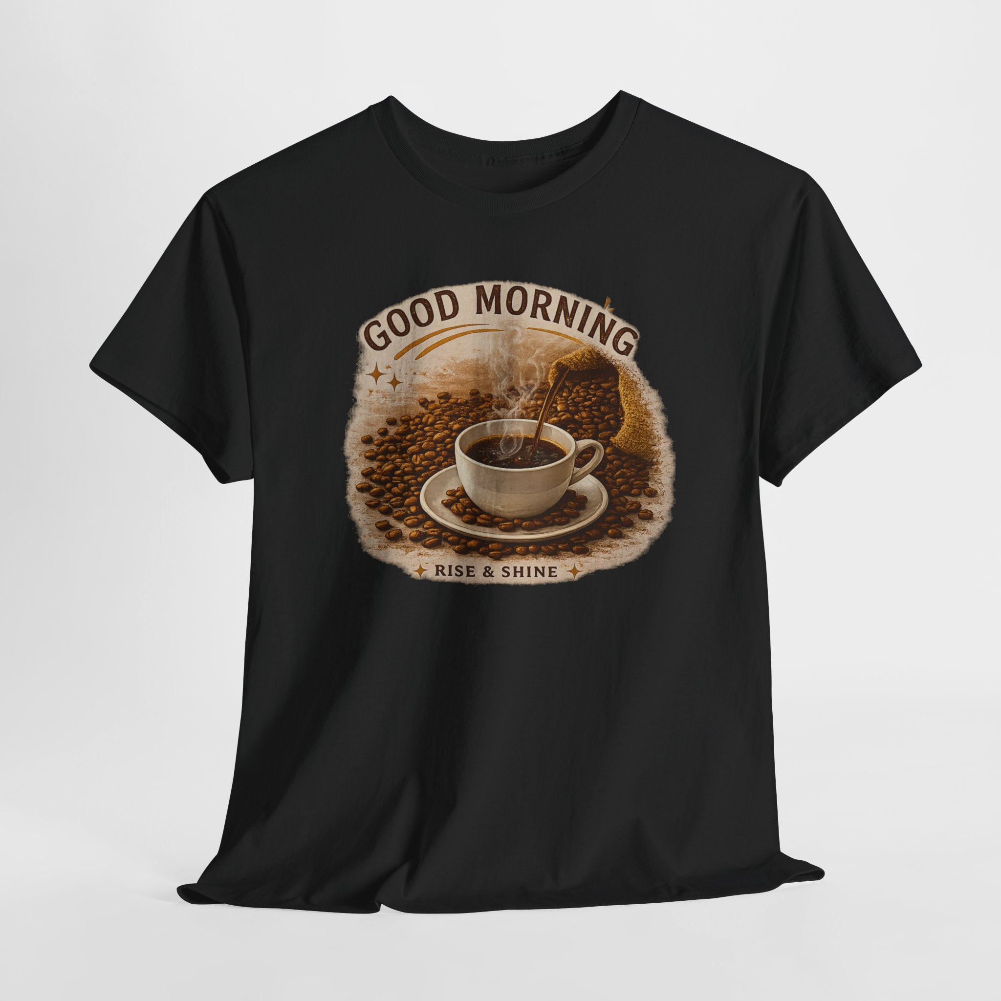 Good Morning' Rise & Shine Vintage Coffee T-Shirt