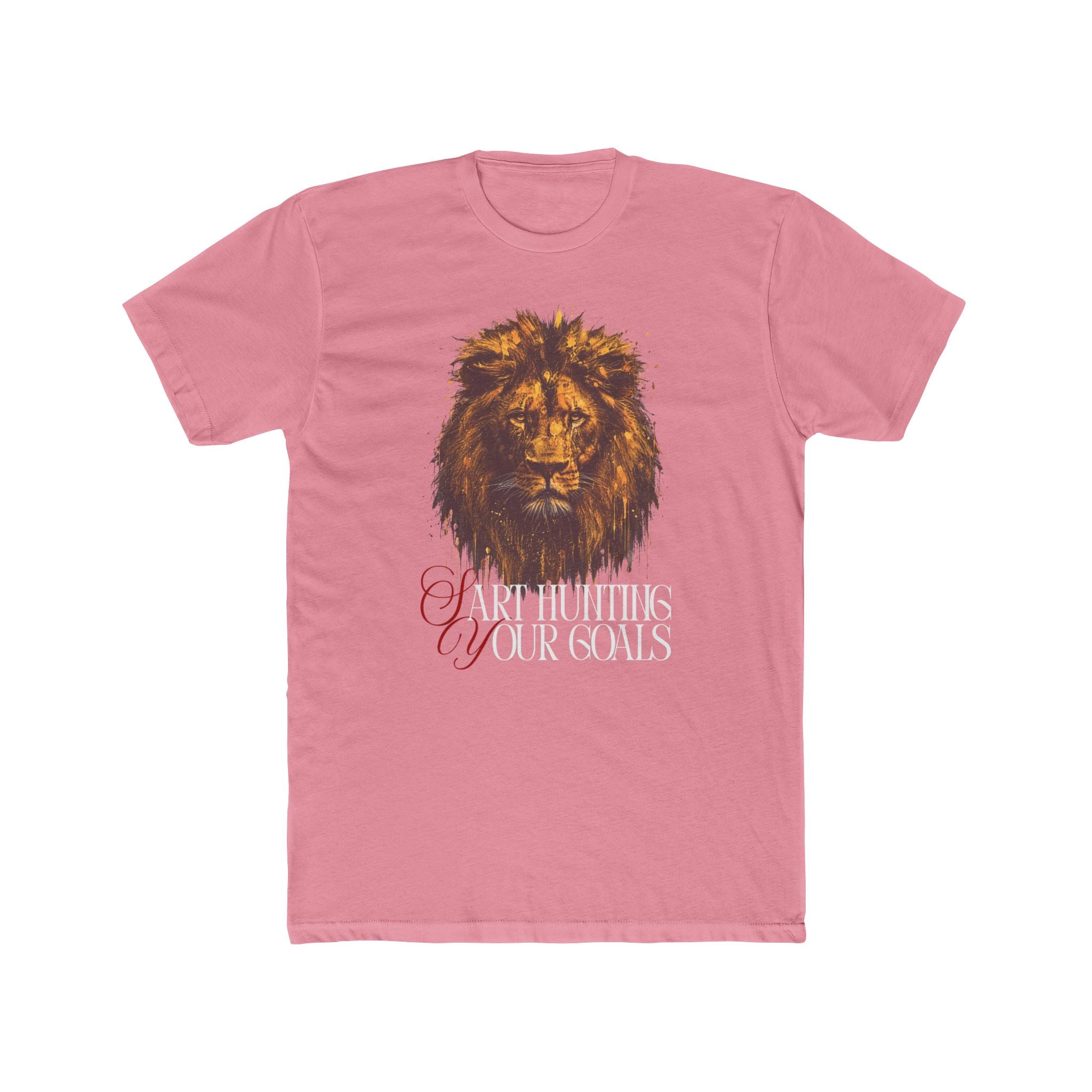 'Start Hunting Your Goals' Inspirational Lion Graphic Tee