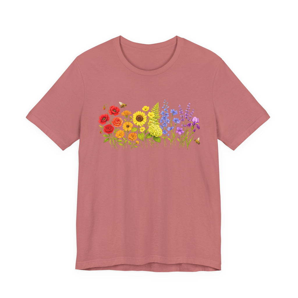 Wildflower Row Floral Garden Graphic T-Shirt