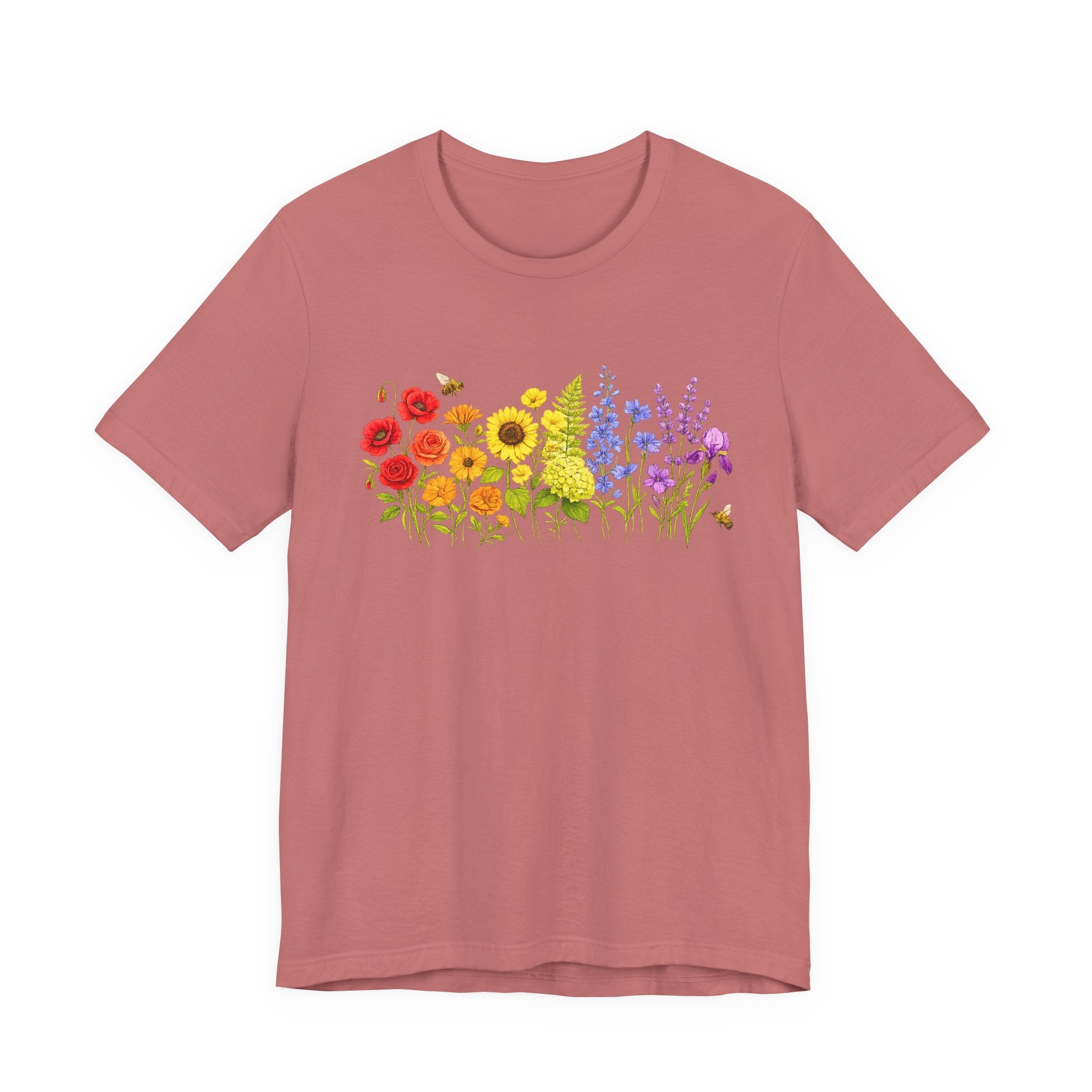 Wildflower Row Floral Garden Graphic T-Shirt